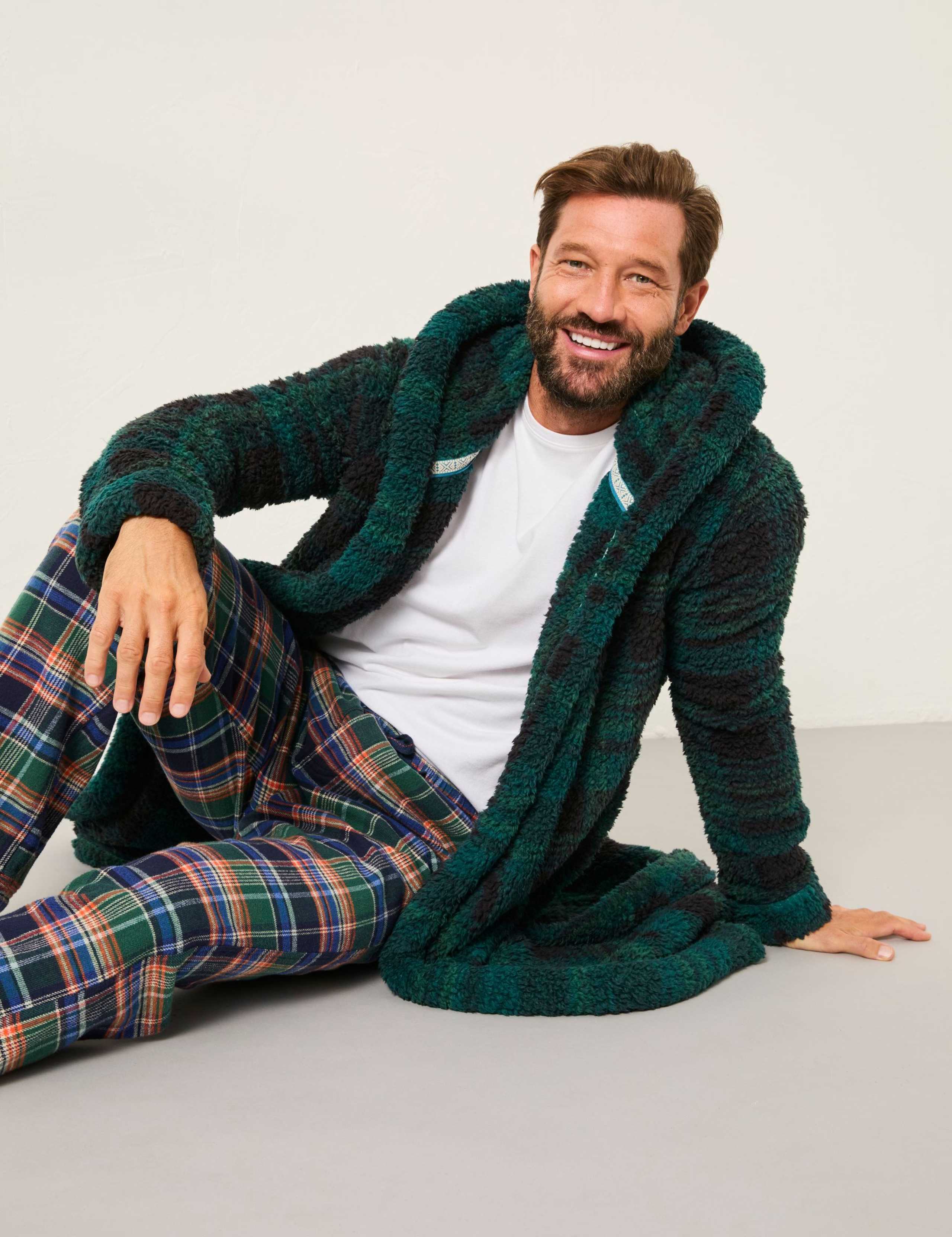 Checked Hooded Dressing Gown 3 of 6