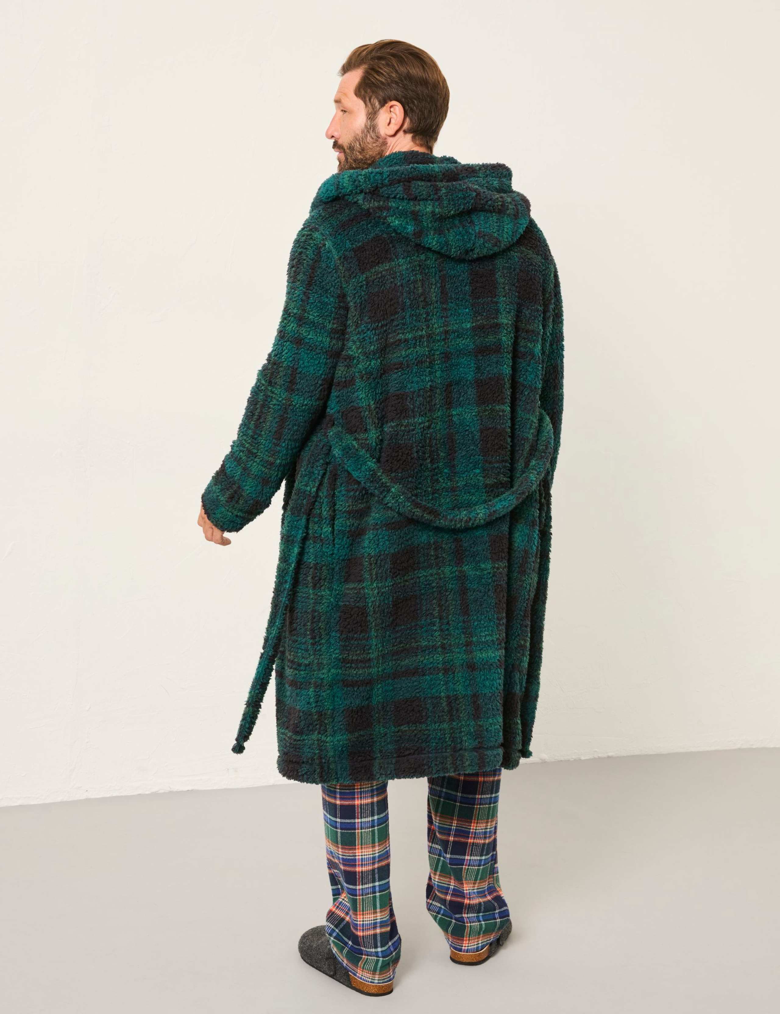 Checked Hooded Dressing Gown 4 of 6