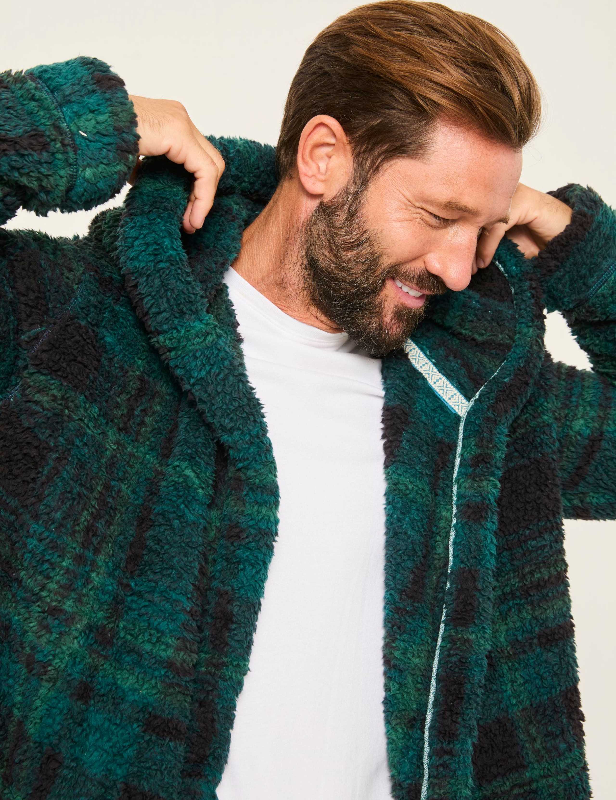 Checked Hooded Dressing Gown 6 of 6