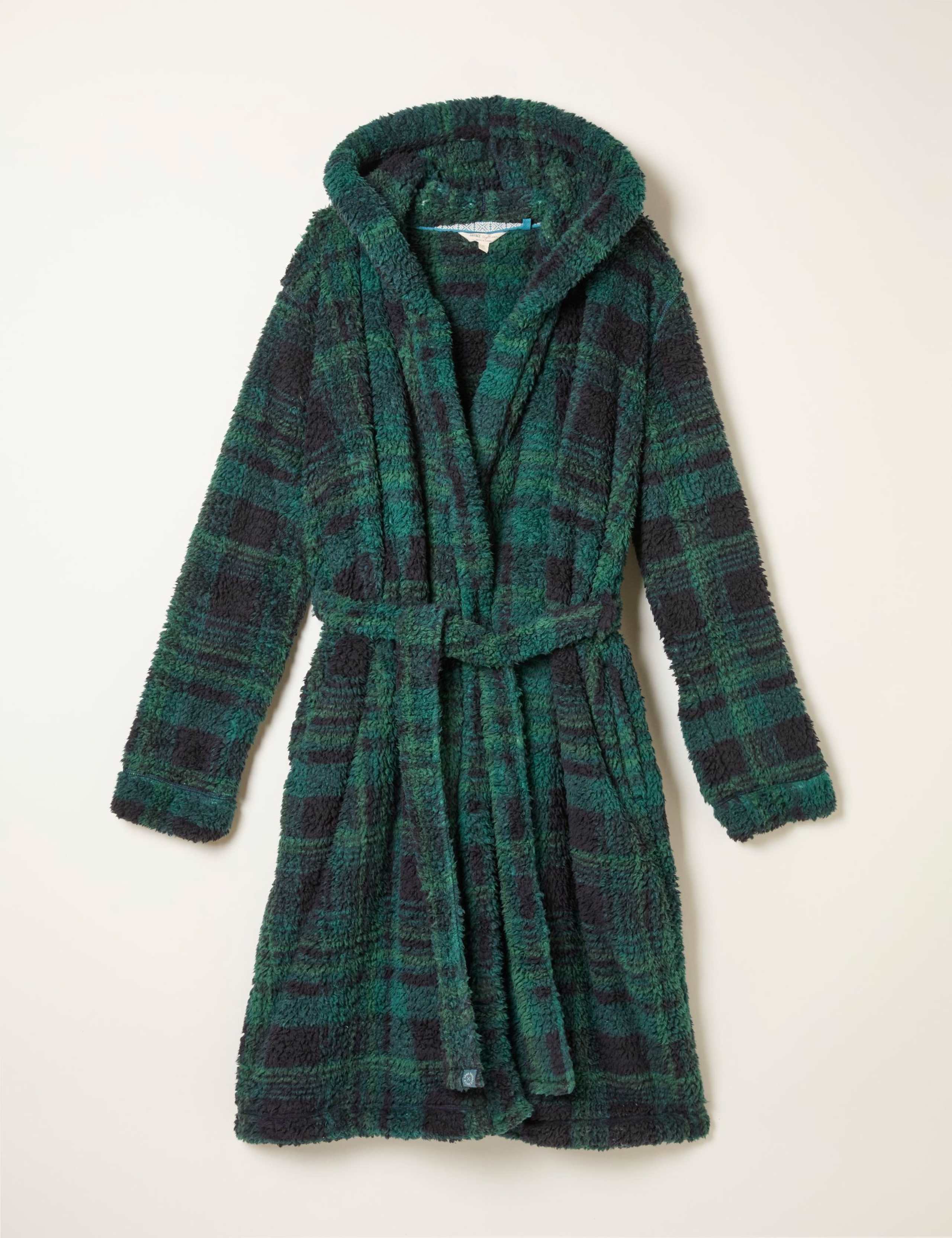 Checked Hooded Dressing Gown 2 of 6