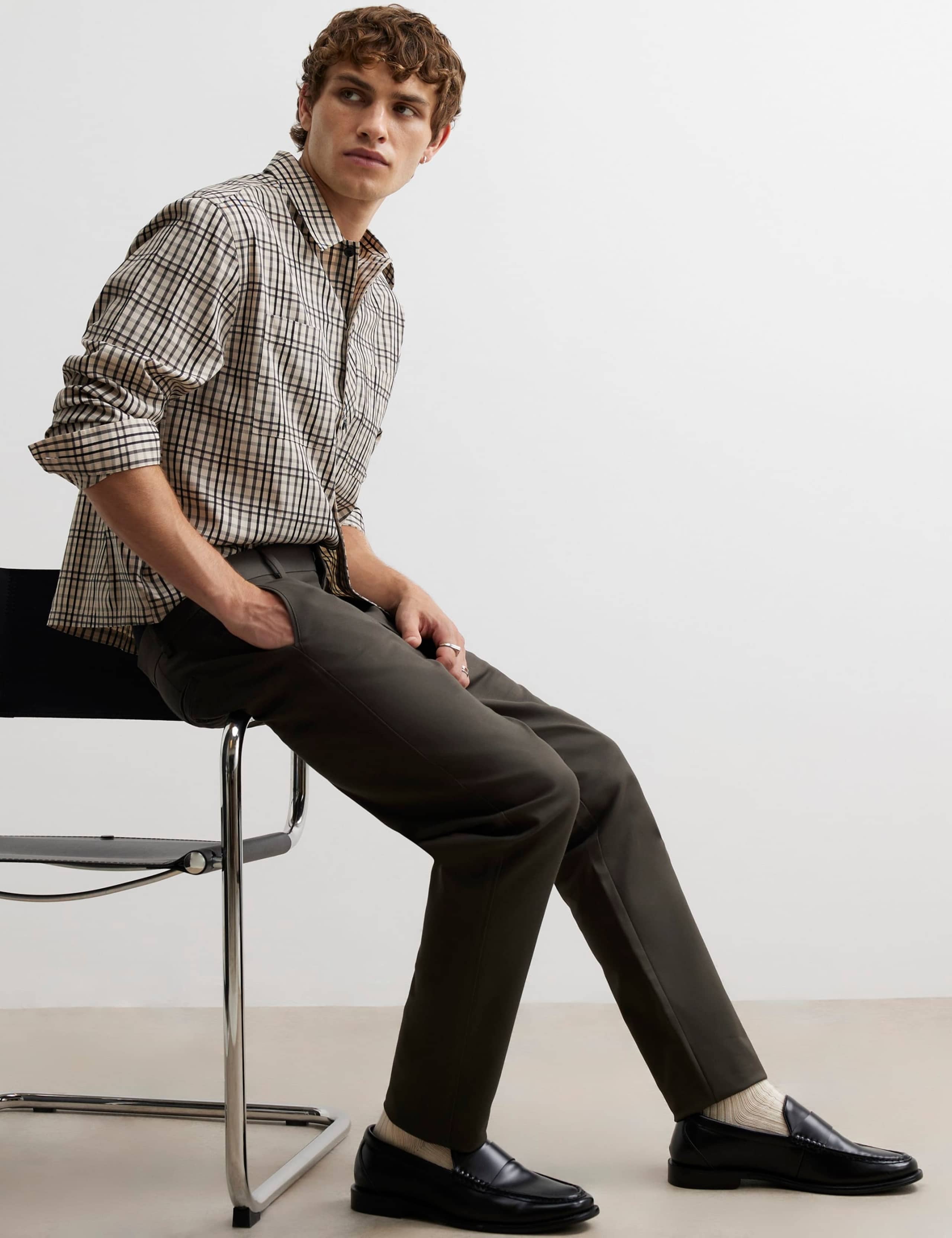 Slim Fit Cotton Rich Stretch Chinos 2 of 6