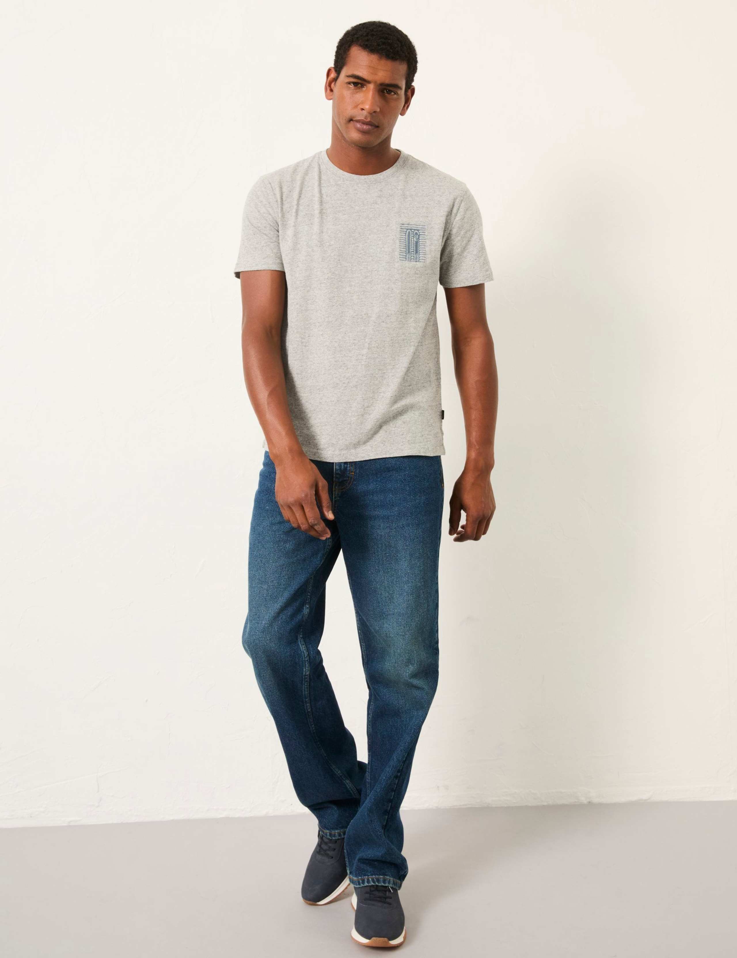 Pure Cotton Printed Crew Neck T-Shirt 1 of 6