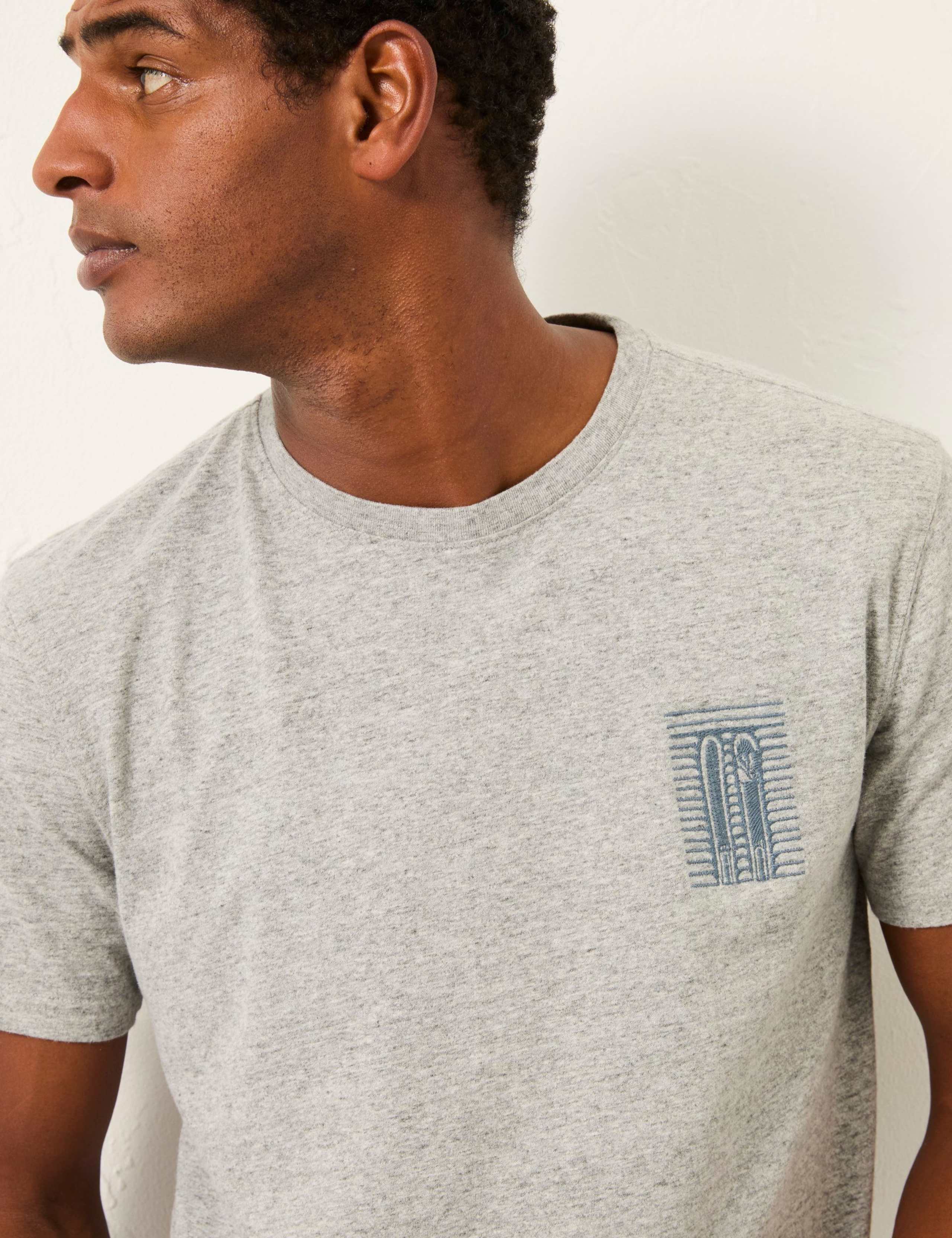 Pure Cotton Printed Crew Neck T-Shirt 4 of 6
