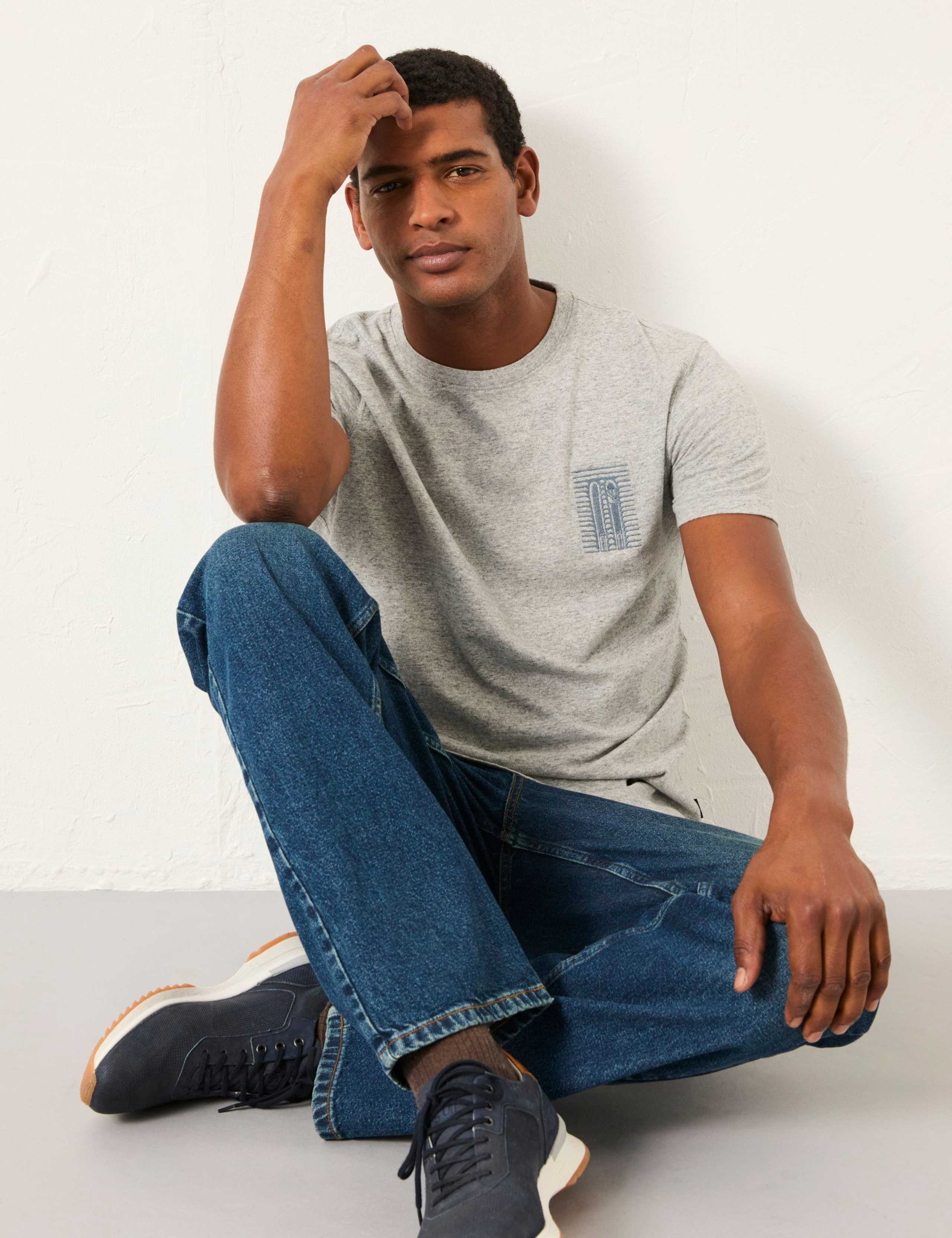 Pure Cotton Printed Crew Neck T-Shirt 5 of 6