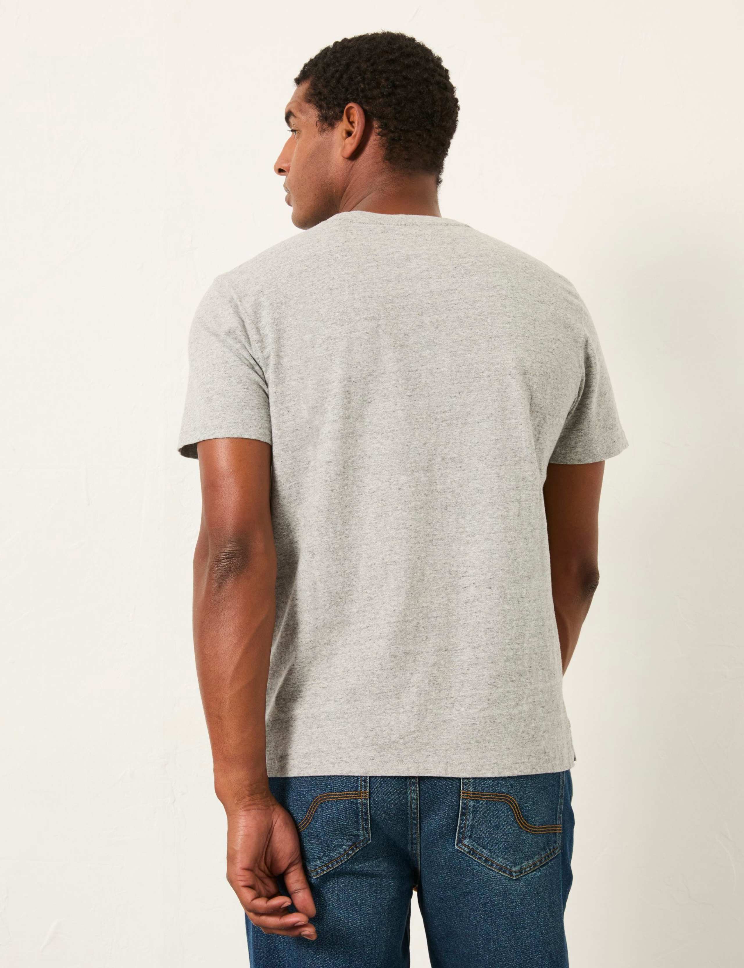 Pure Cotton Printed Crew Neck T-Shirt 6 of 6