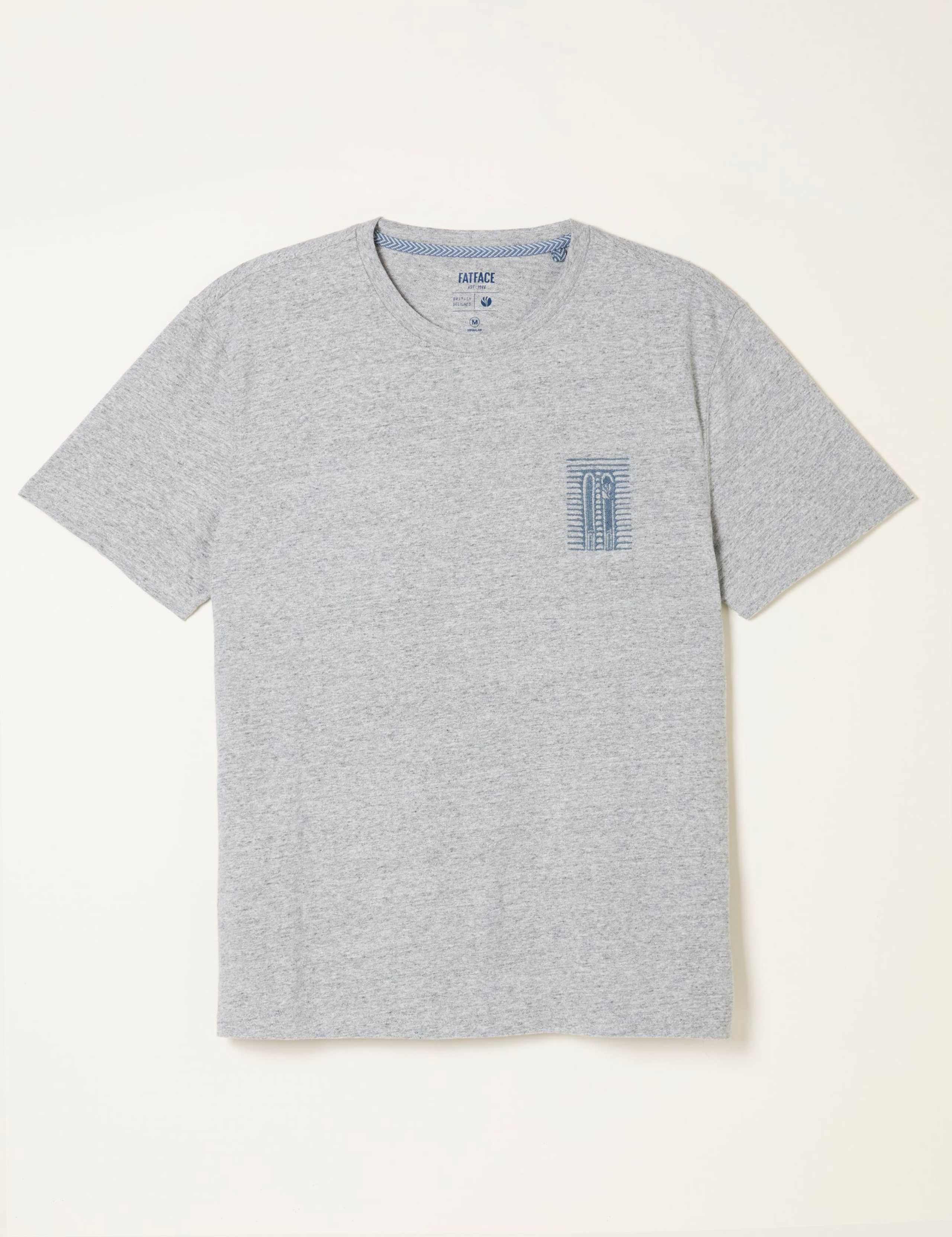 Pure Cotton Printed Crew Neck T-Shirt 2 of 6