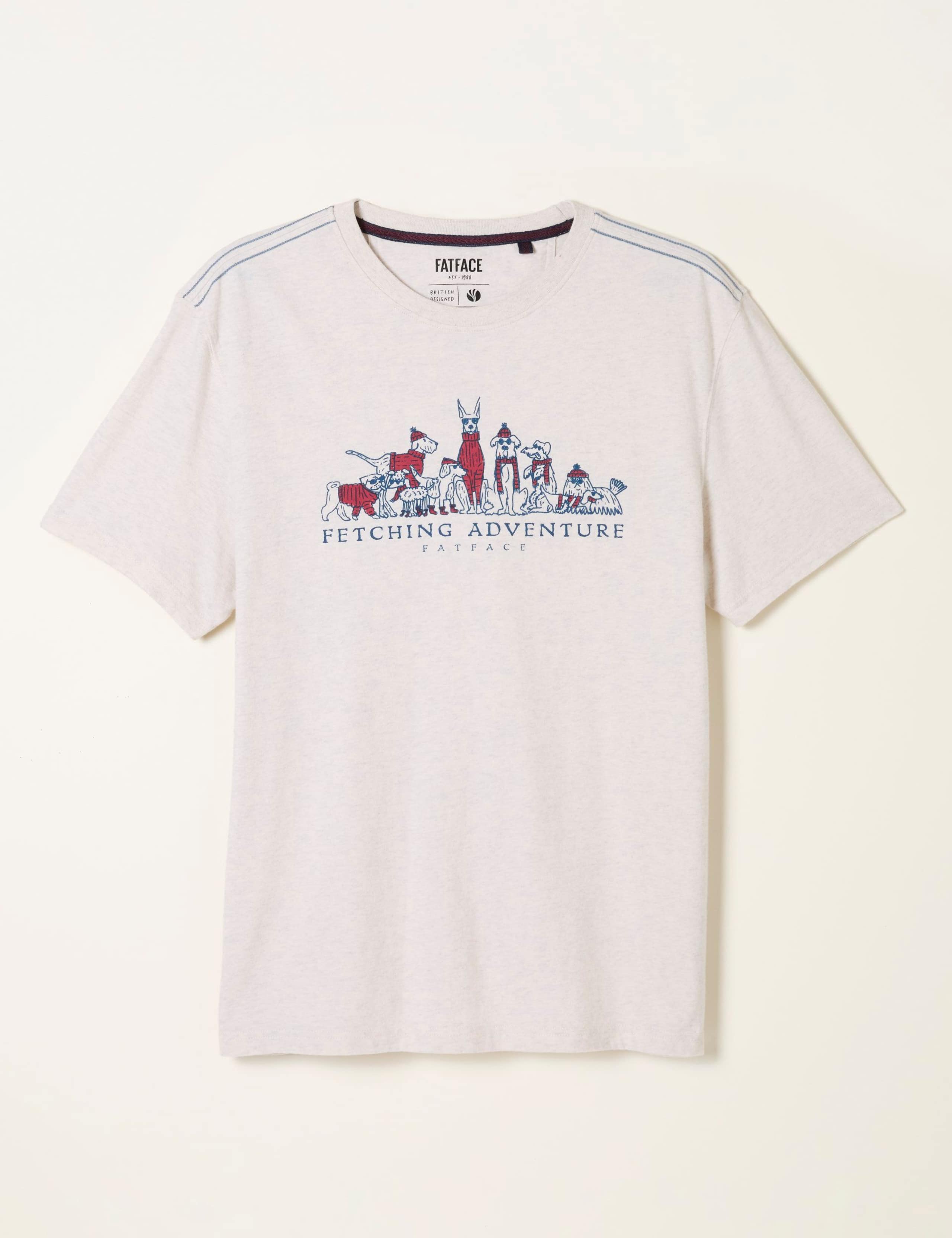 Pure Cotton Dog Graphic Crew Neck T-Shirt 2 of 6