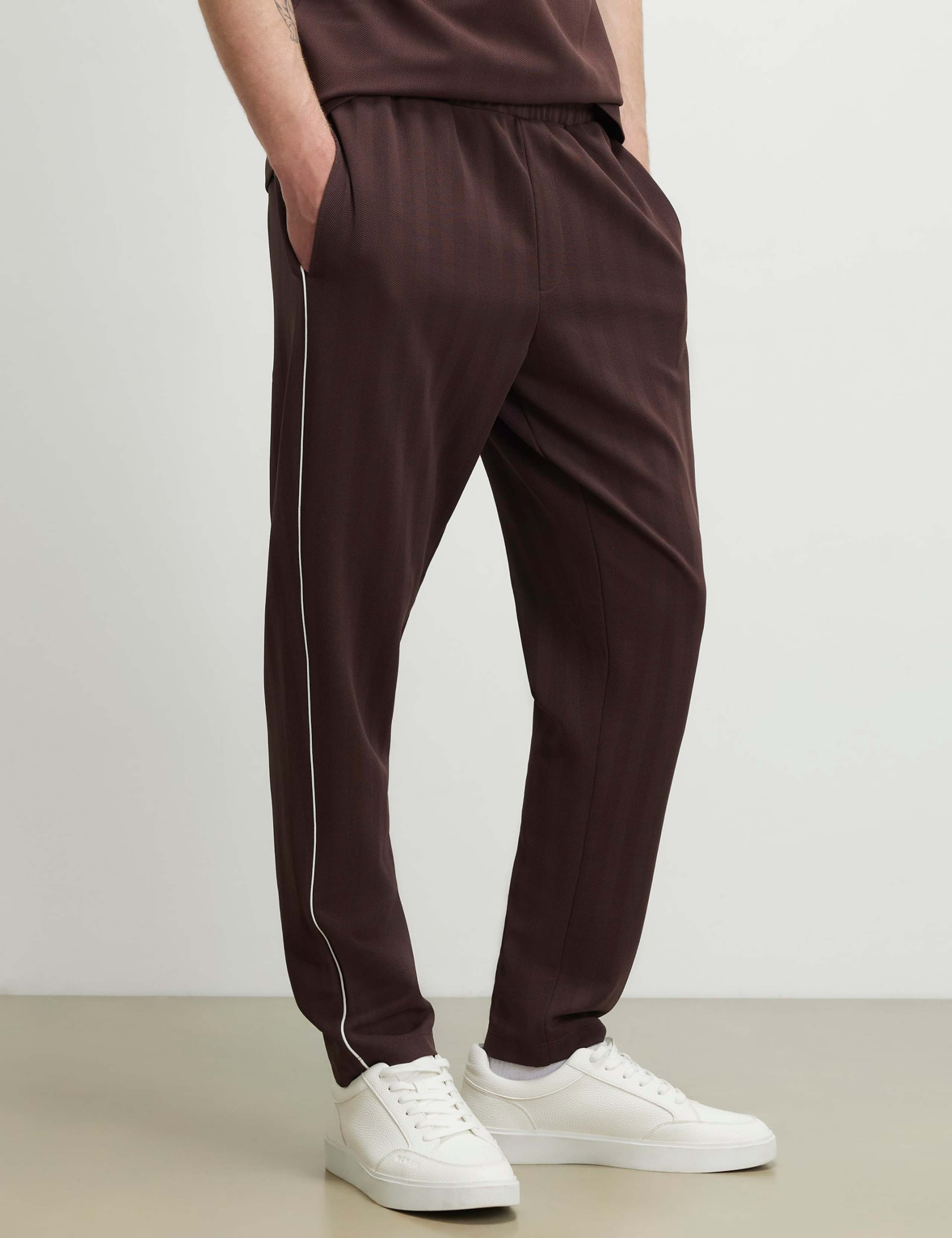 Textured Elasticated Waist Slim Fit Joggers 3 of 6