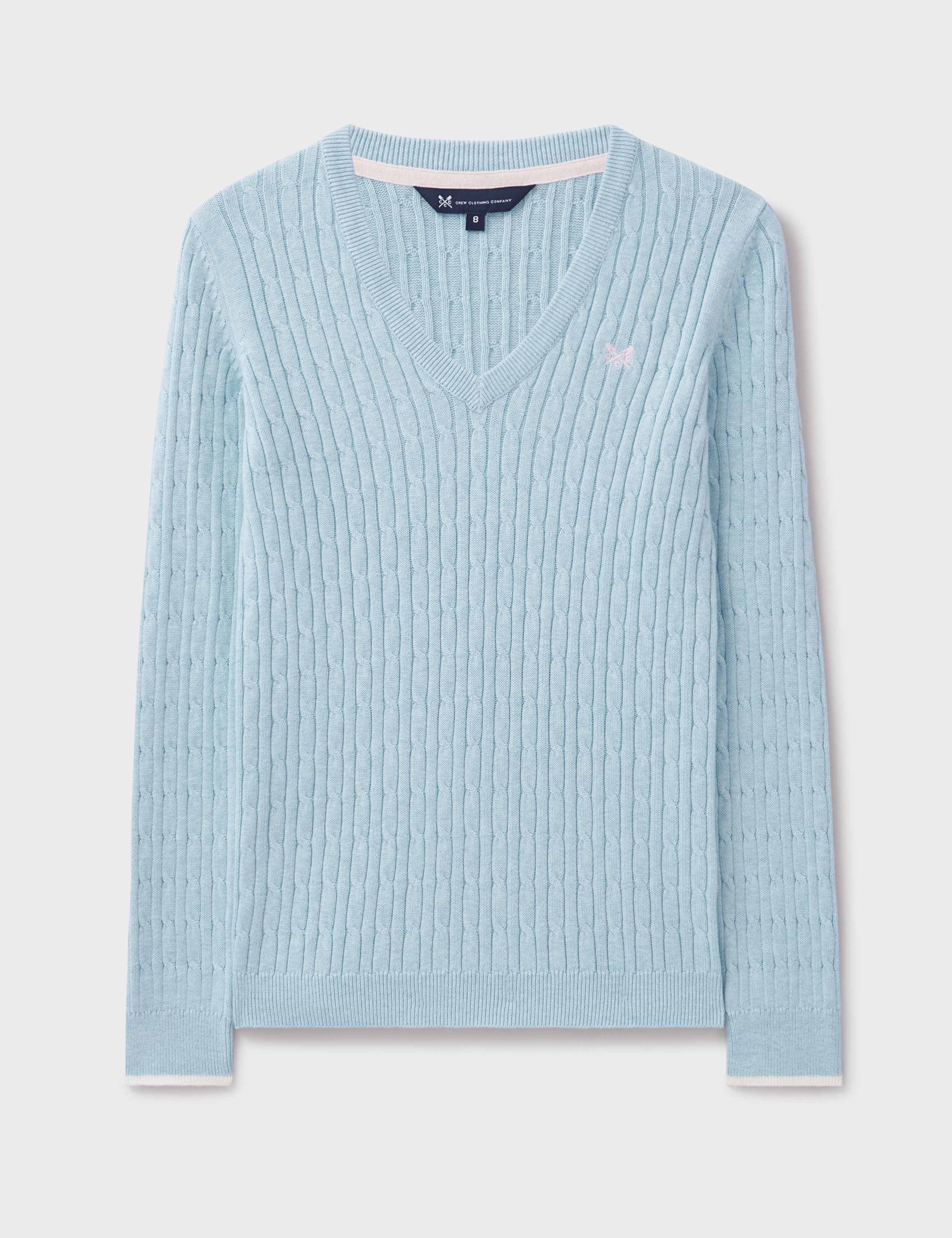 Cotton Rich Cable Knit Jumper with Cashmere 2 of 5