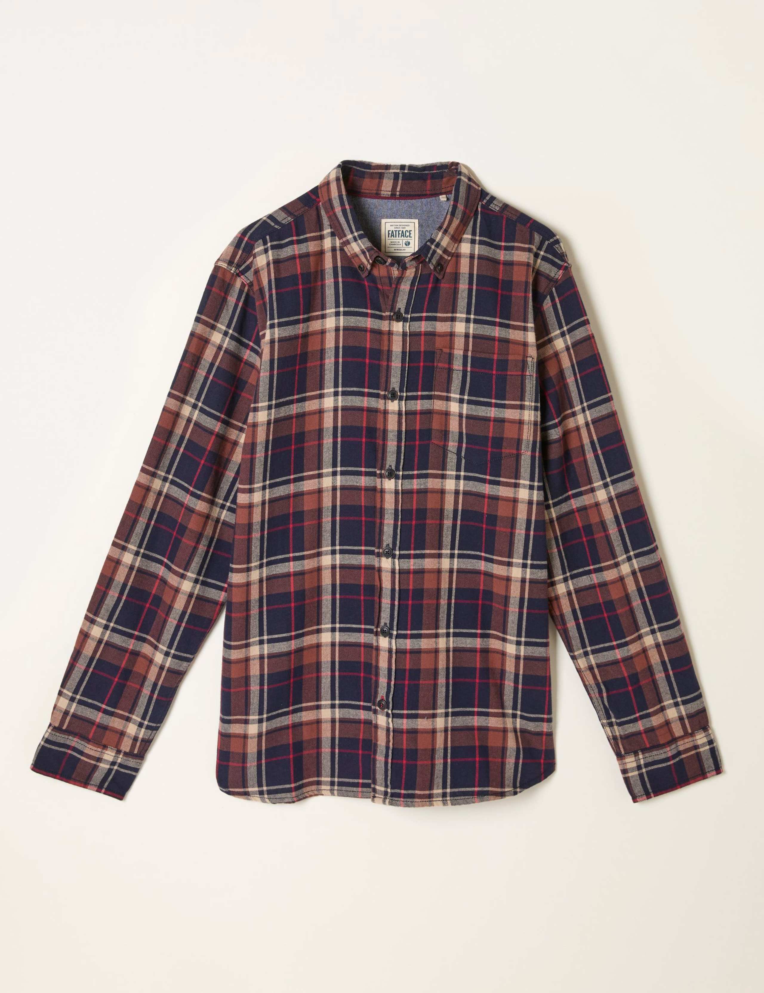Regular Fit Pure Cotton Flannel Checked Shirt 2 of 6