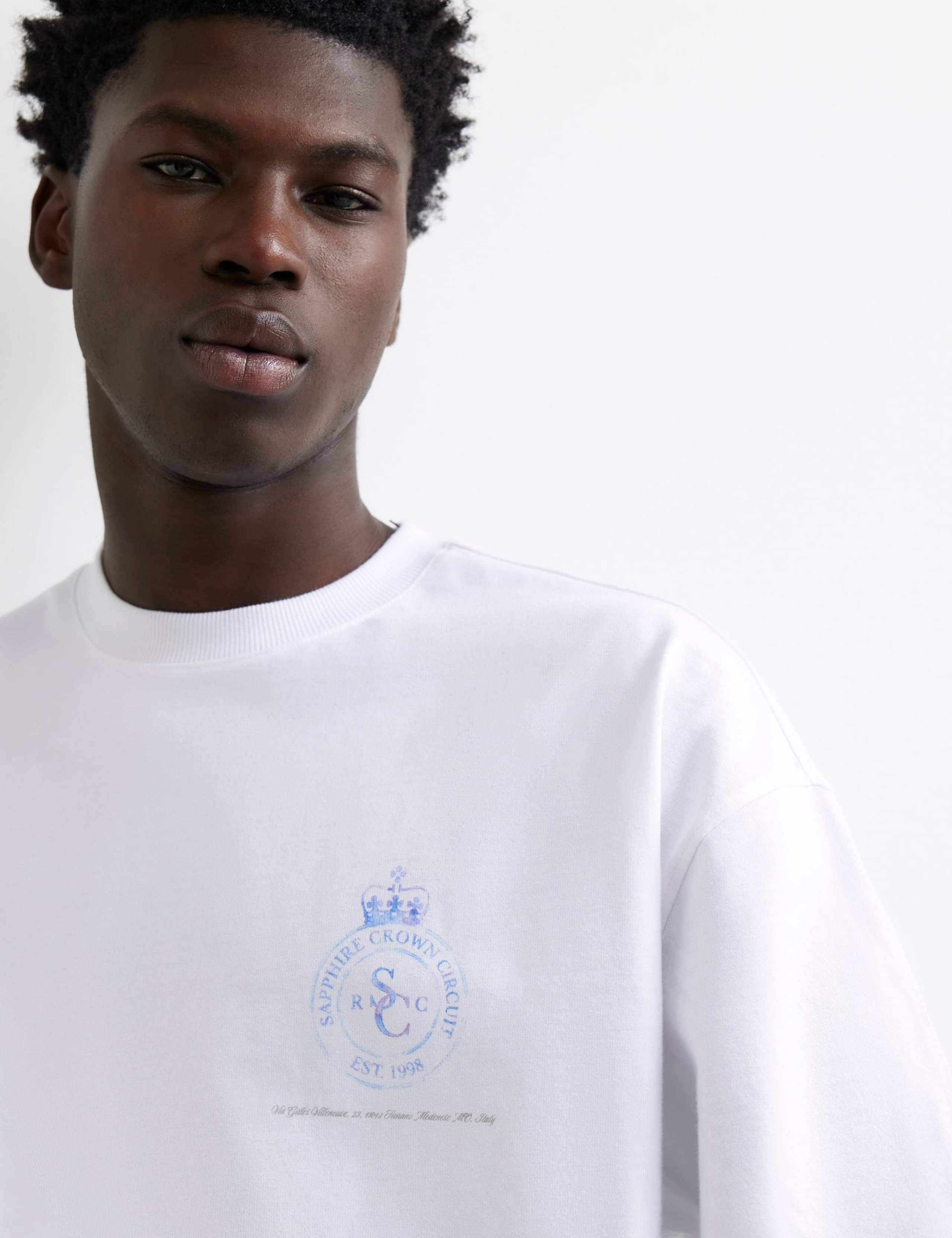 Oversized Pure Cotton Print Short Sleeve T-Shirt 4 of 4