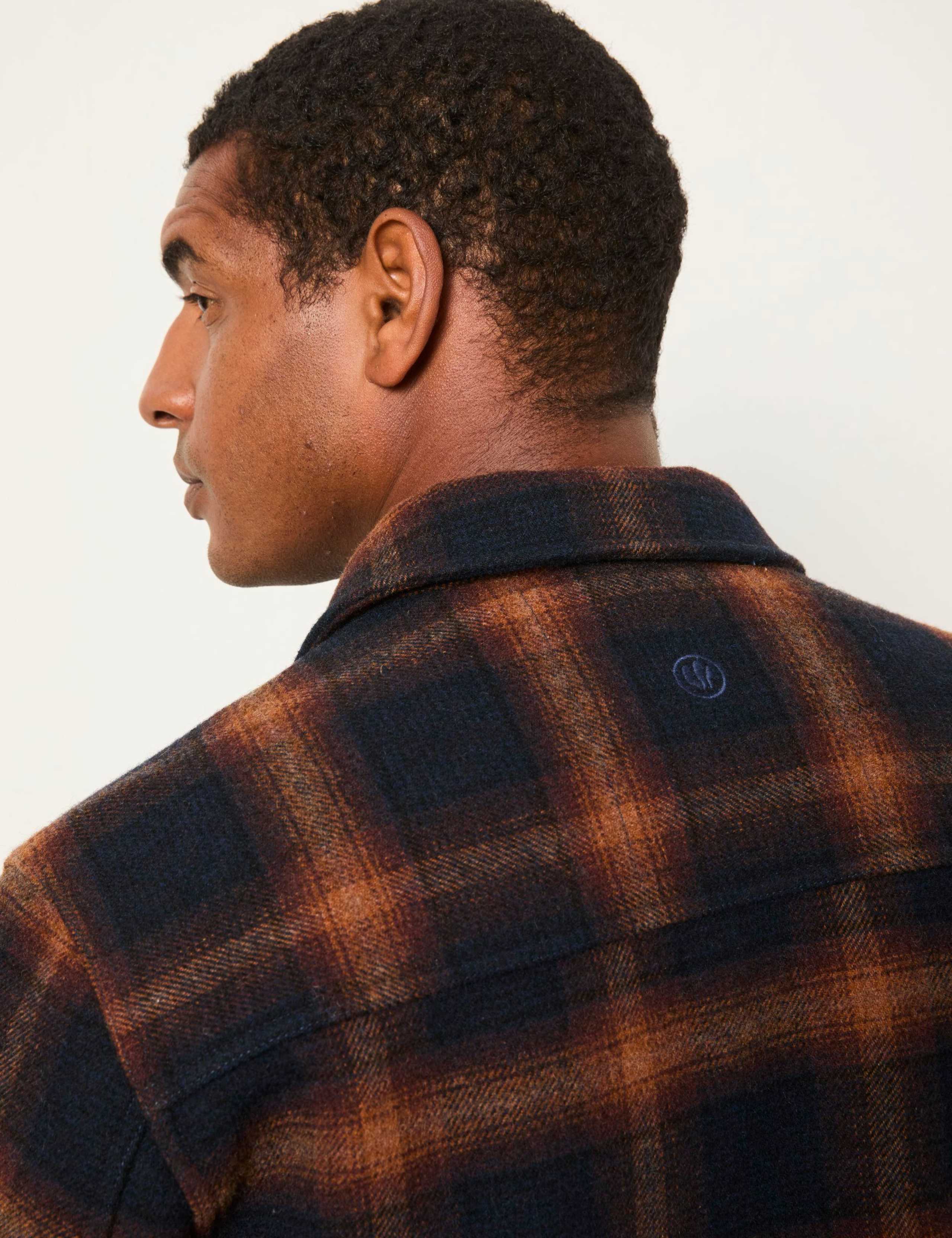 Regular Fit Wool Rich Checked Overshirt 6 of 6
