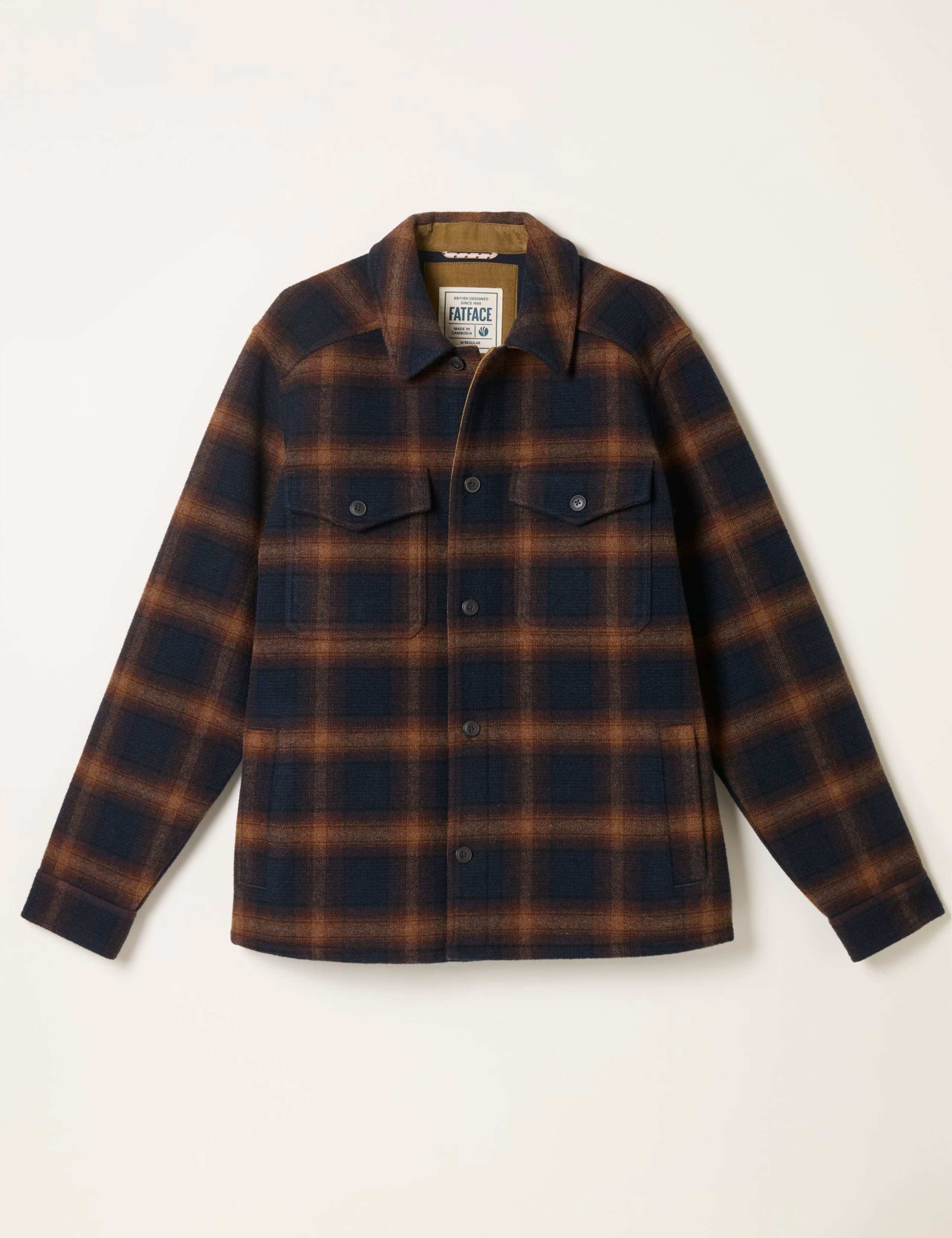 Regular Fit Wool Rich Checked Overshirt 2 of 6
