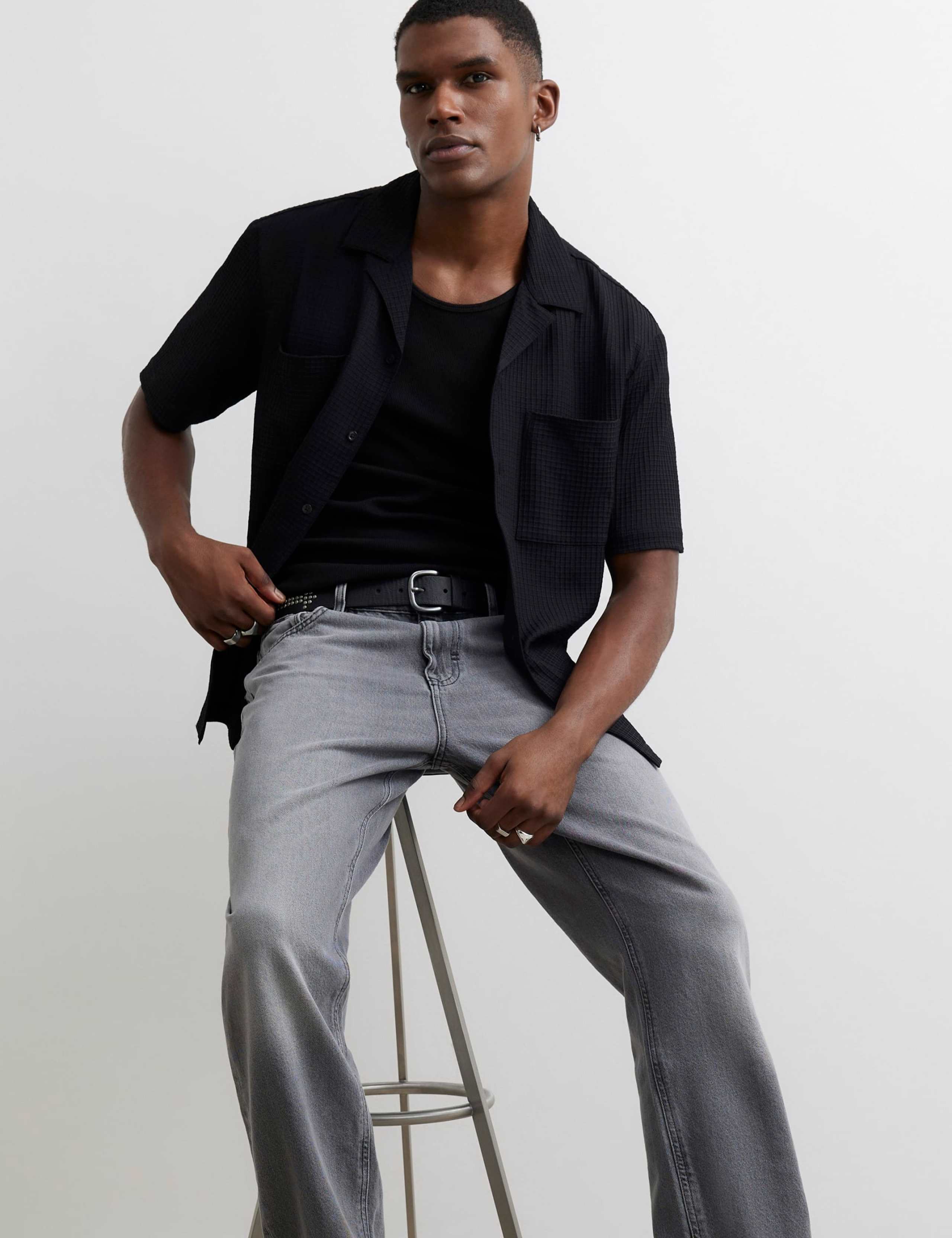 Straight Fit Pure Cotton Jeans 3 of 6