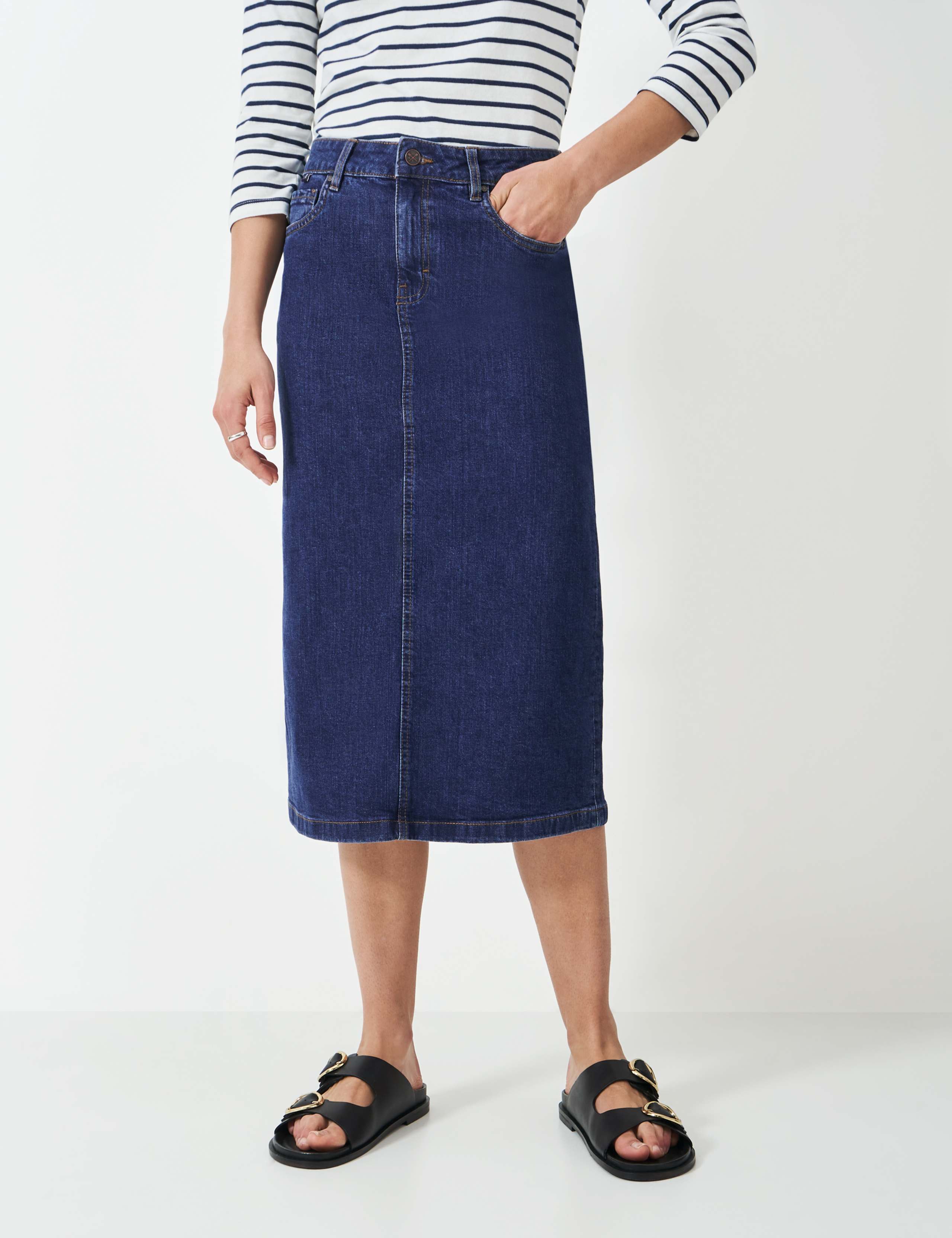 Denim Midi Skirt 3 of 5