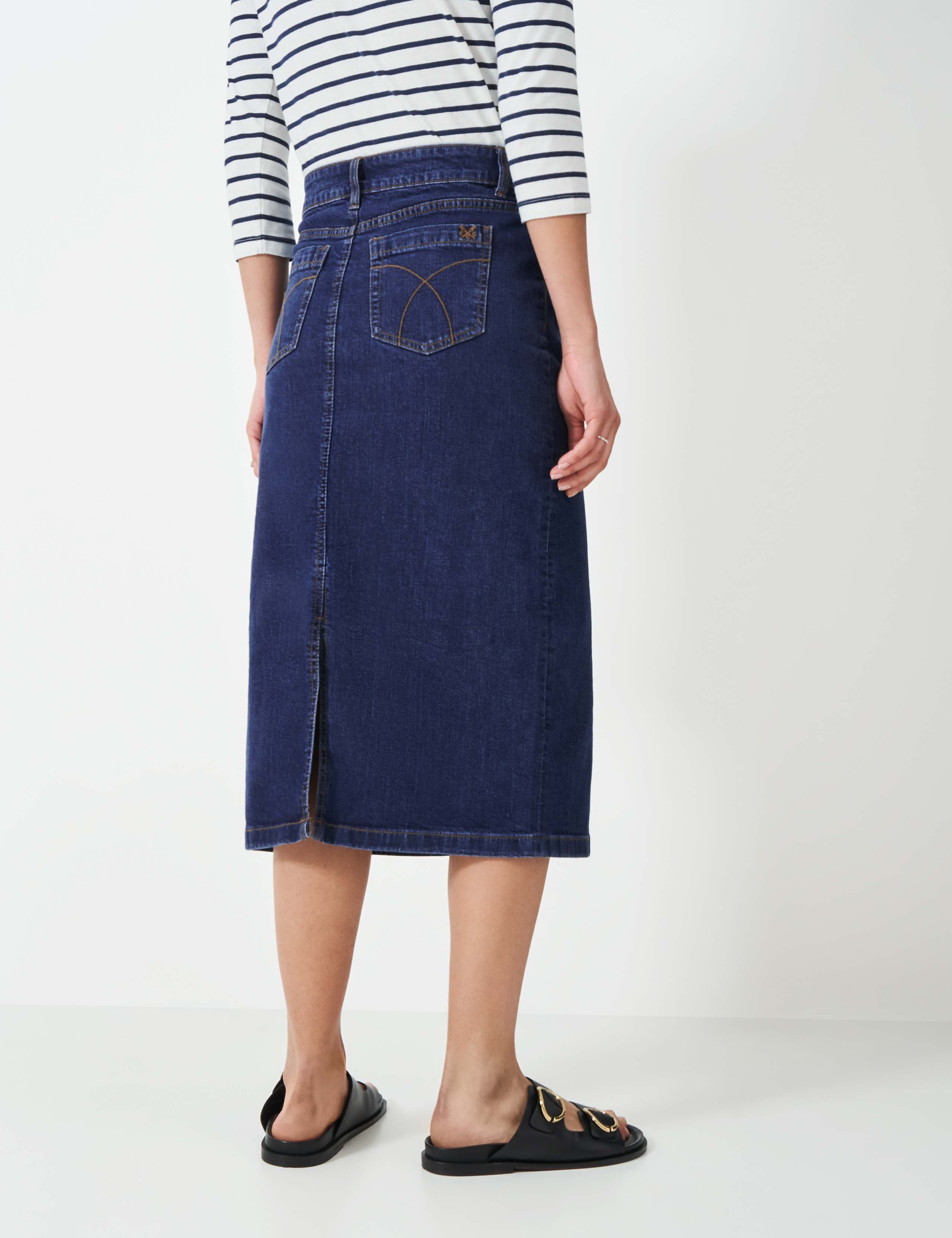 Denim Midi Skirt 4 of 5