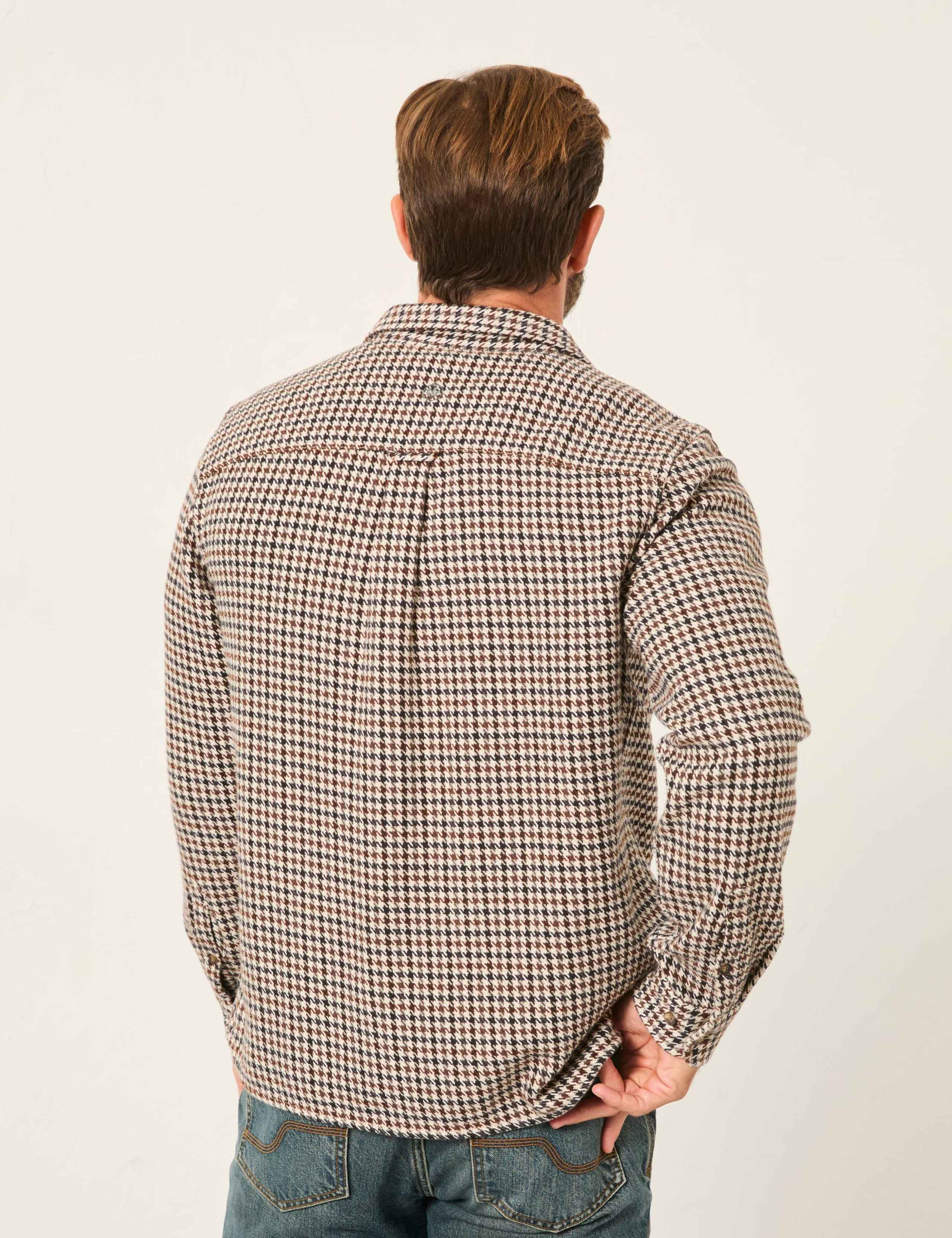 Regular Fit Pure Cotton Houndstooth Shirt 4 of 6