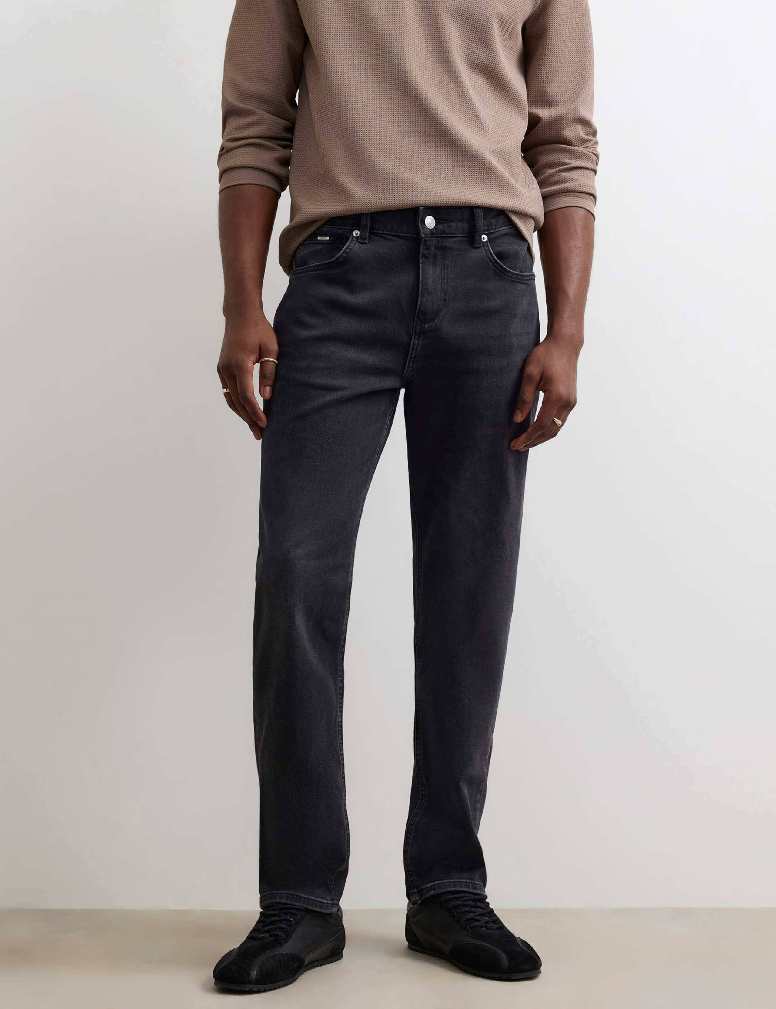 Slim Fit Cotton Rich Jeans 1 of 4