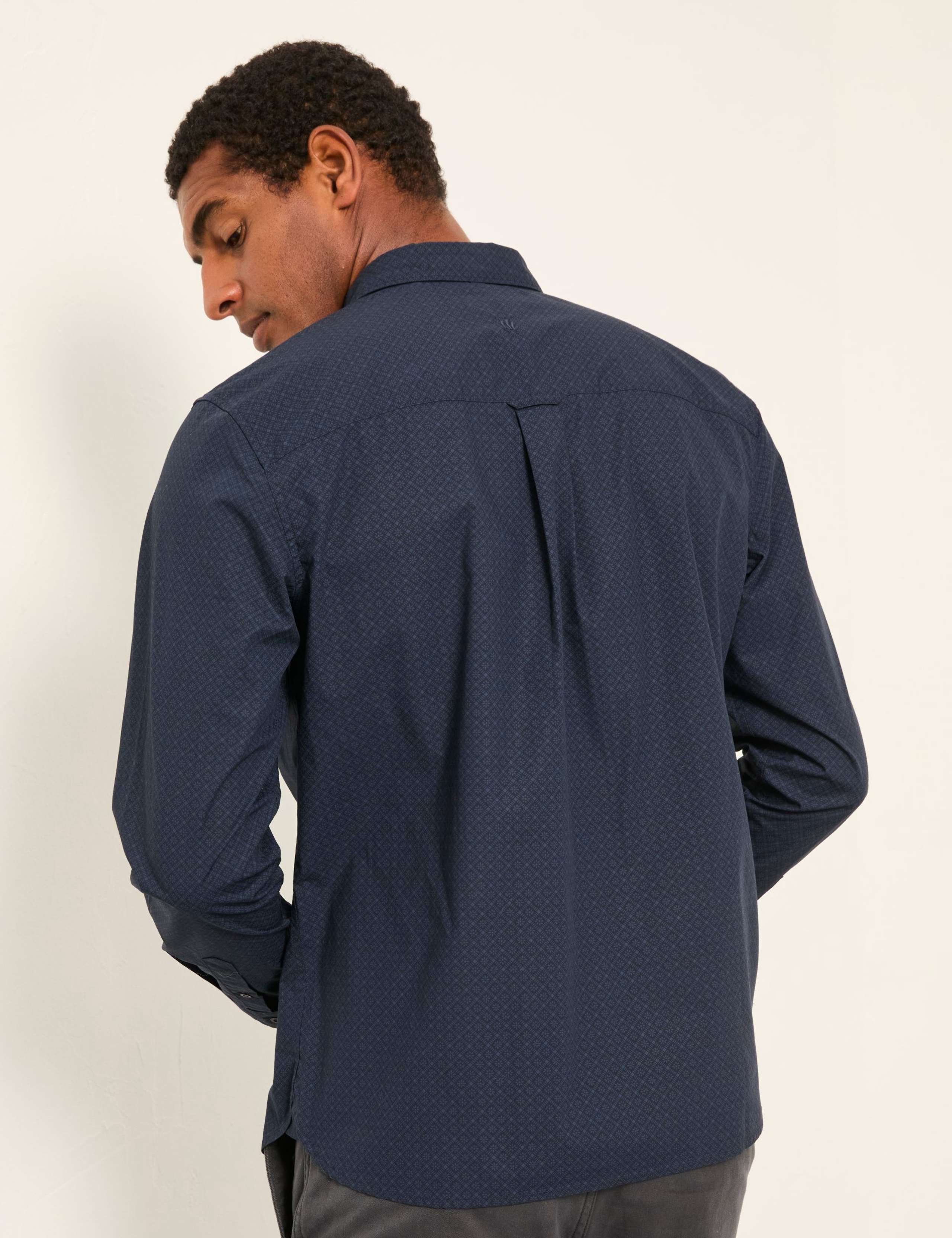 Regular Fit Pure Cotton Geometric Oxford Shirt 4 of 5