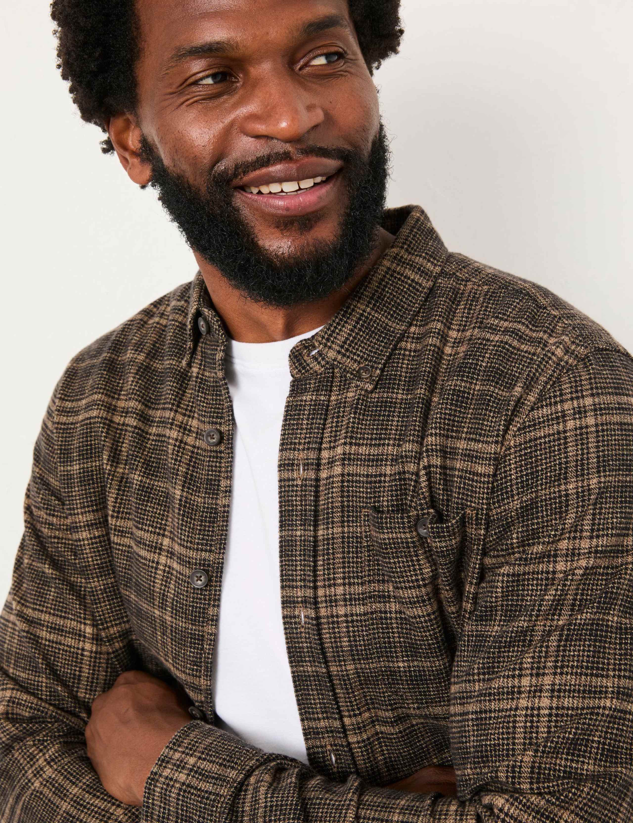 Regular Fit Pure Cotton Flannel Checked Shirt 3 of 6