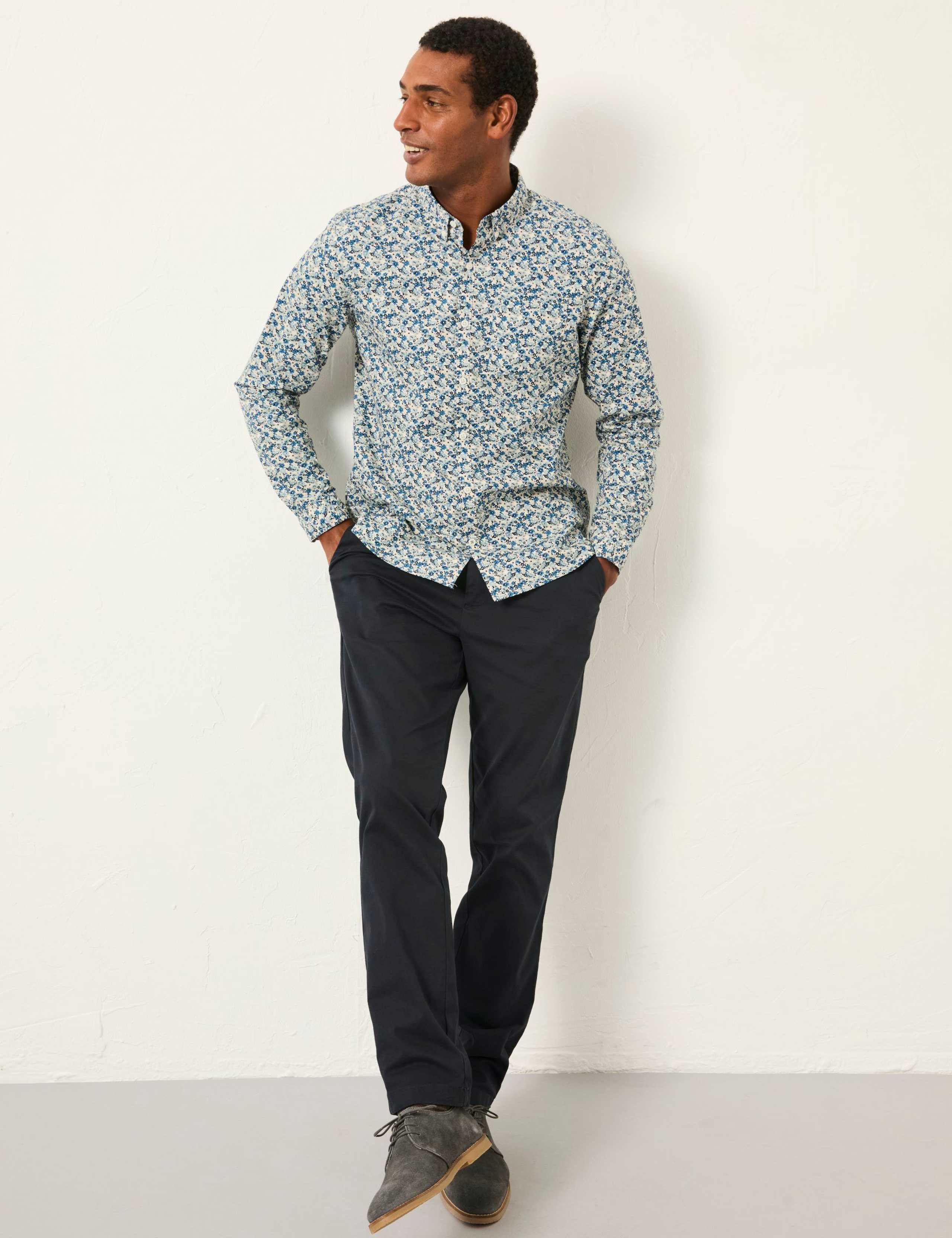 Regular Fit Pure Cotton Floral Shirt 1 of 6