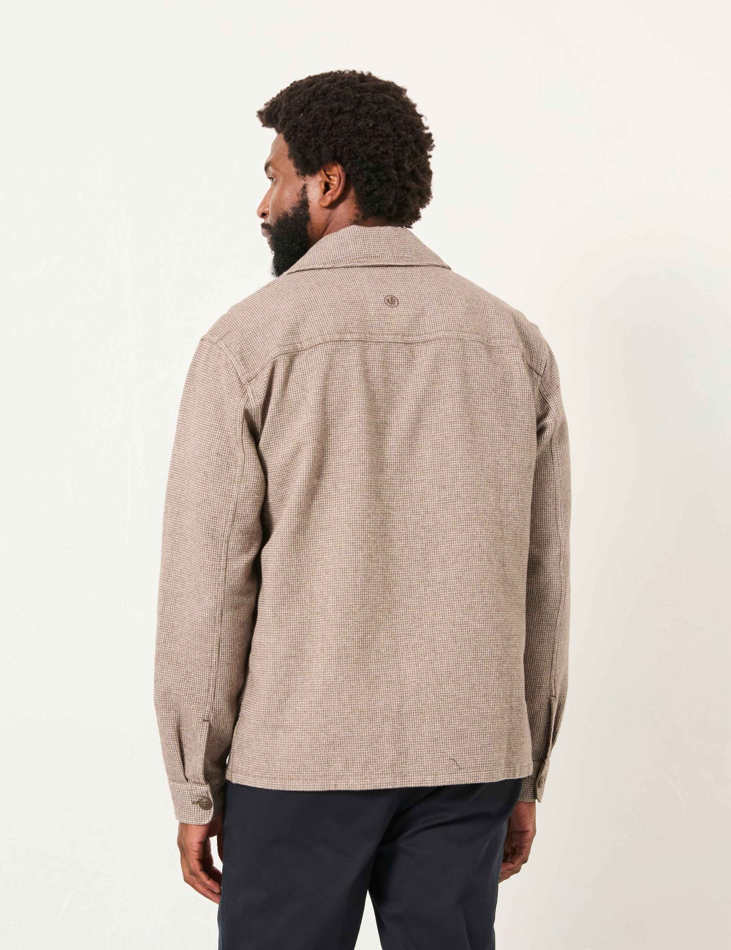 Regular Fit Pure Cotton Textured Overshirt 4 of 5