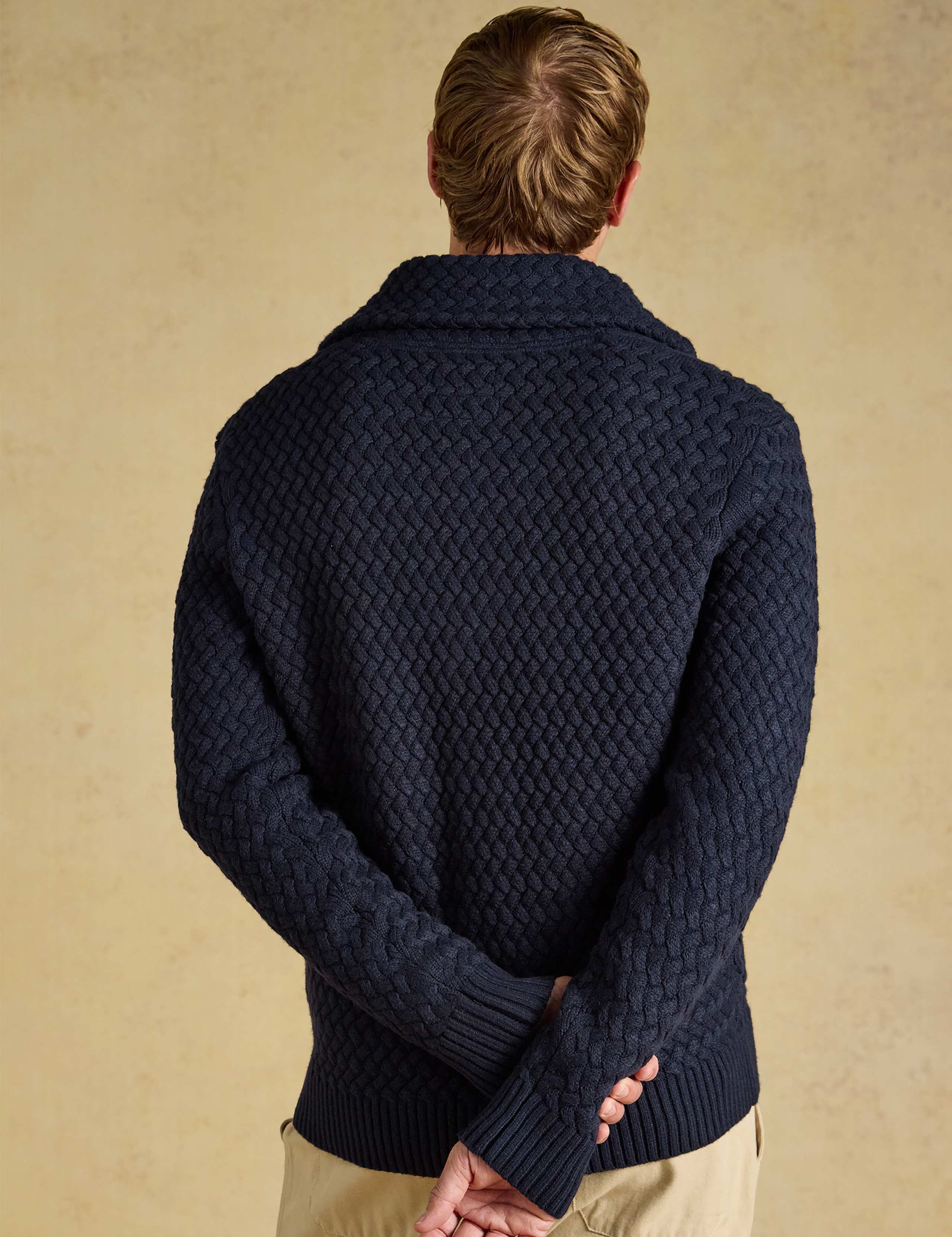 Textured Shawl Neck Cardigan 3 of 7