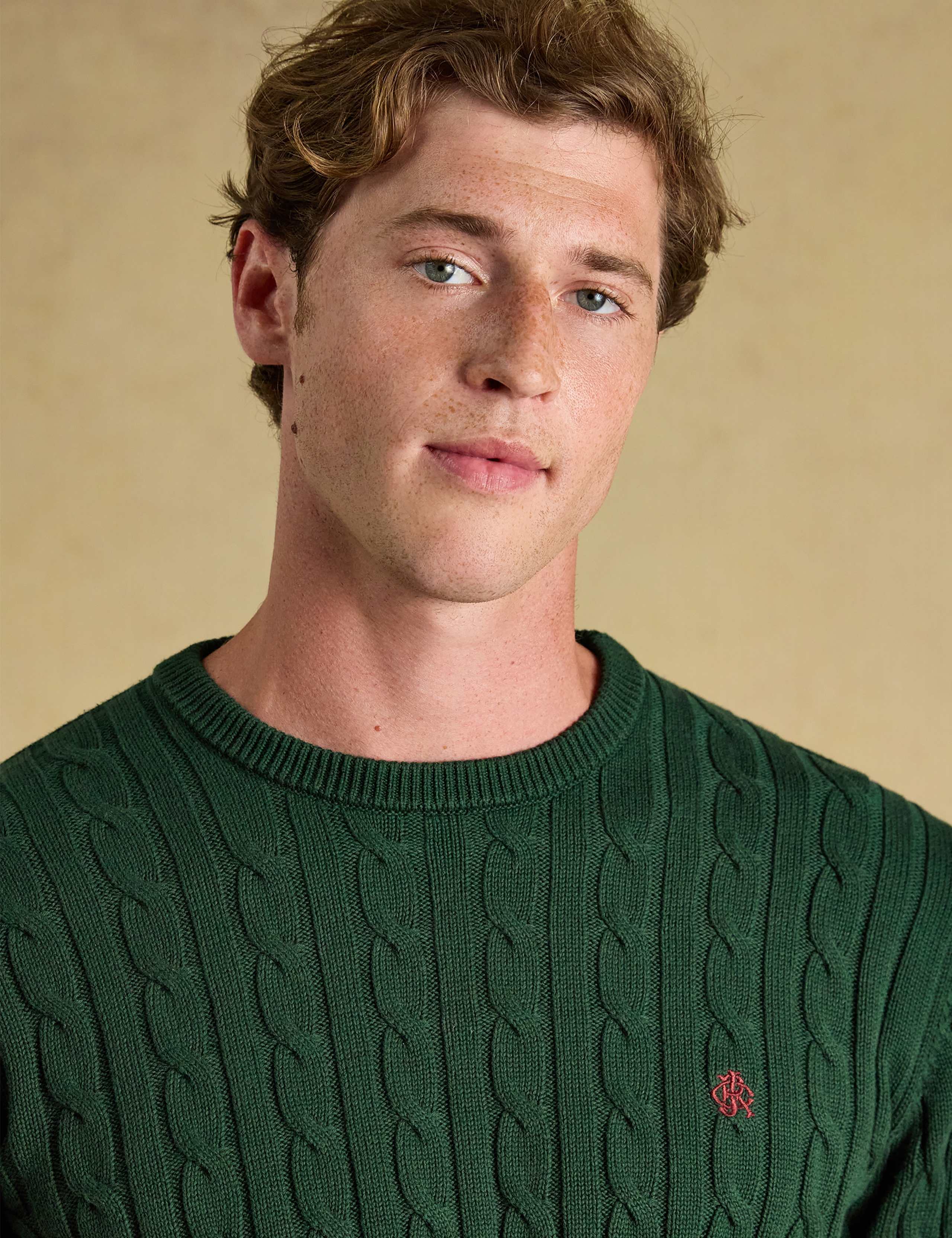 Pure Cotton Cable Crew Neck Jumper 2 of 6