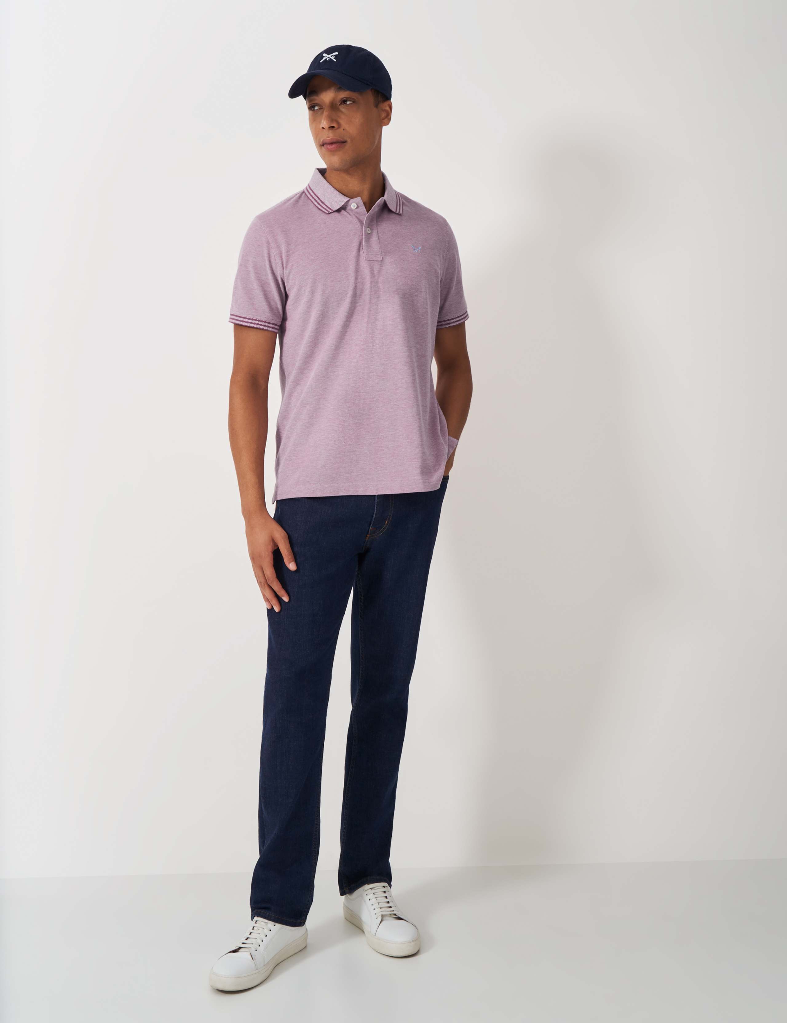 Pure Cotton Pique Tipped Polo Shirt 3 of 5