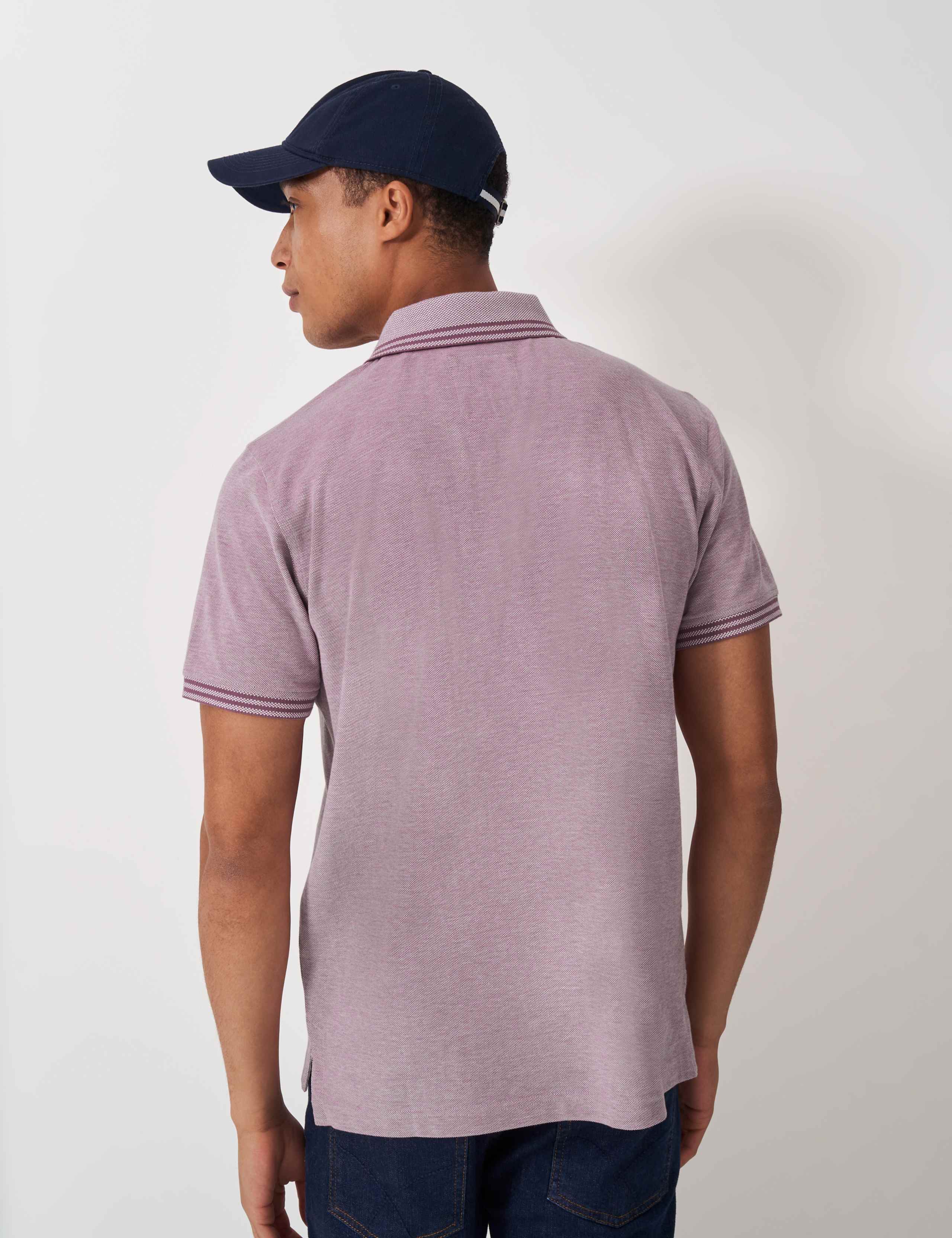 Pure Cotton Pique Tipped Polo Shirt 4 of 5