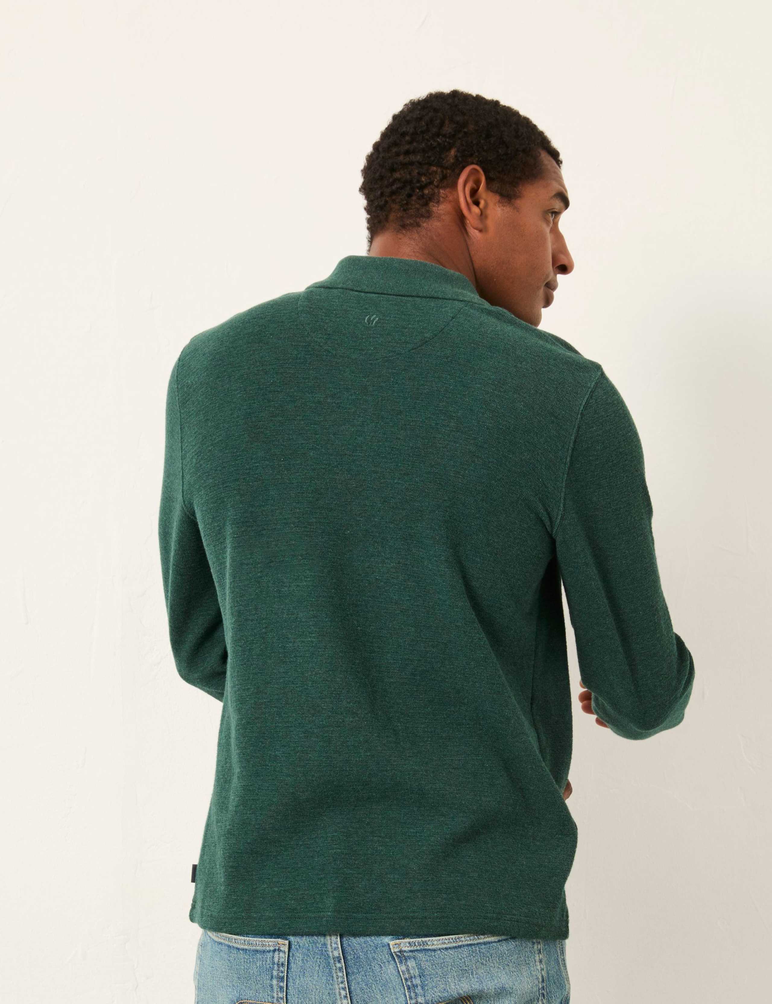 Cotton Rich Long Sleeve Polo Shirt 4 of 4