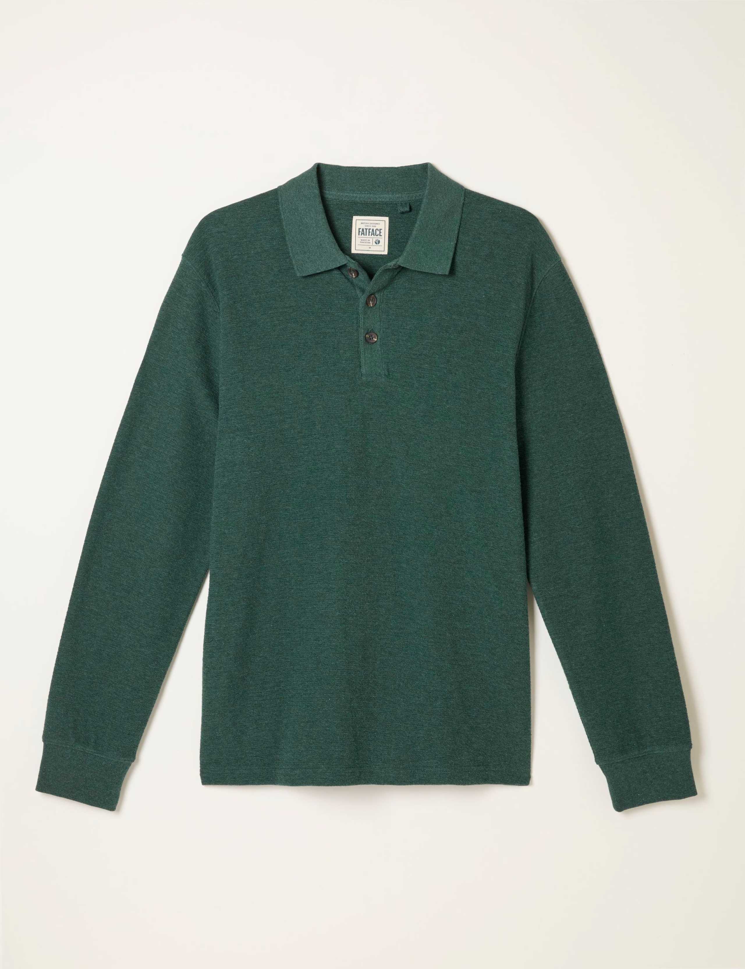 Cotton Rich Long Sleeve Polo Shirt 2 of 4