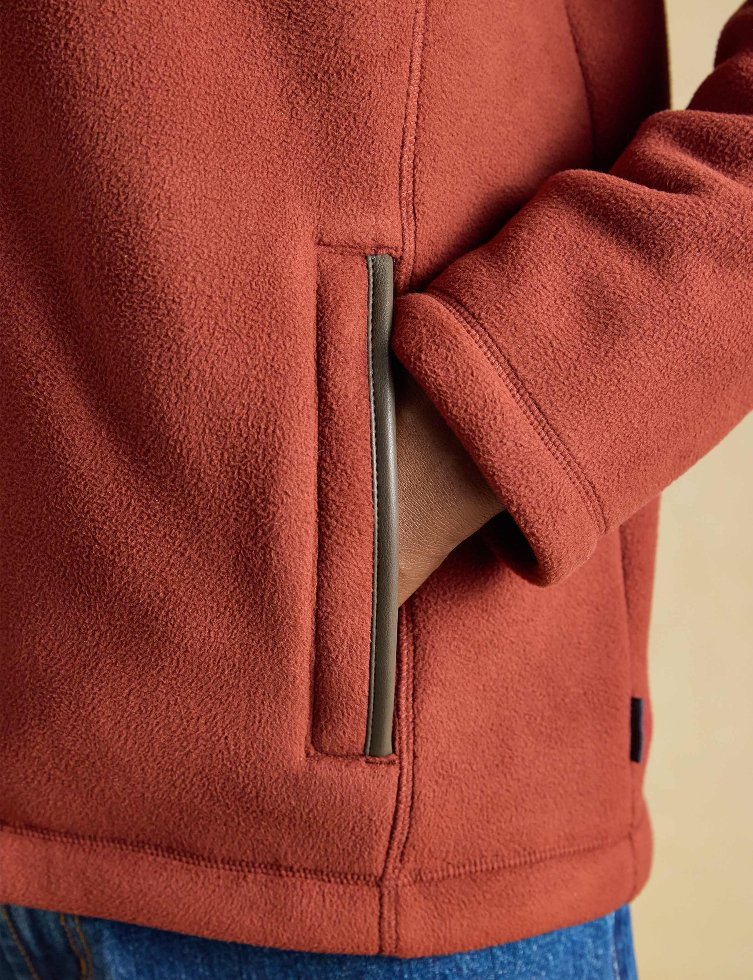 Fleece Funnel Neck Zip Up Jacket 2 of 9