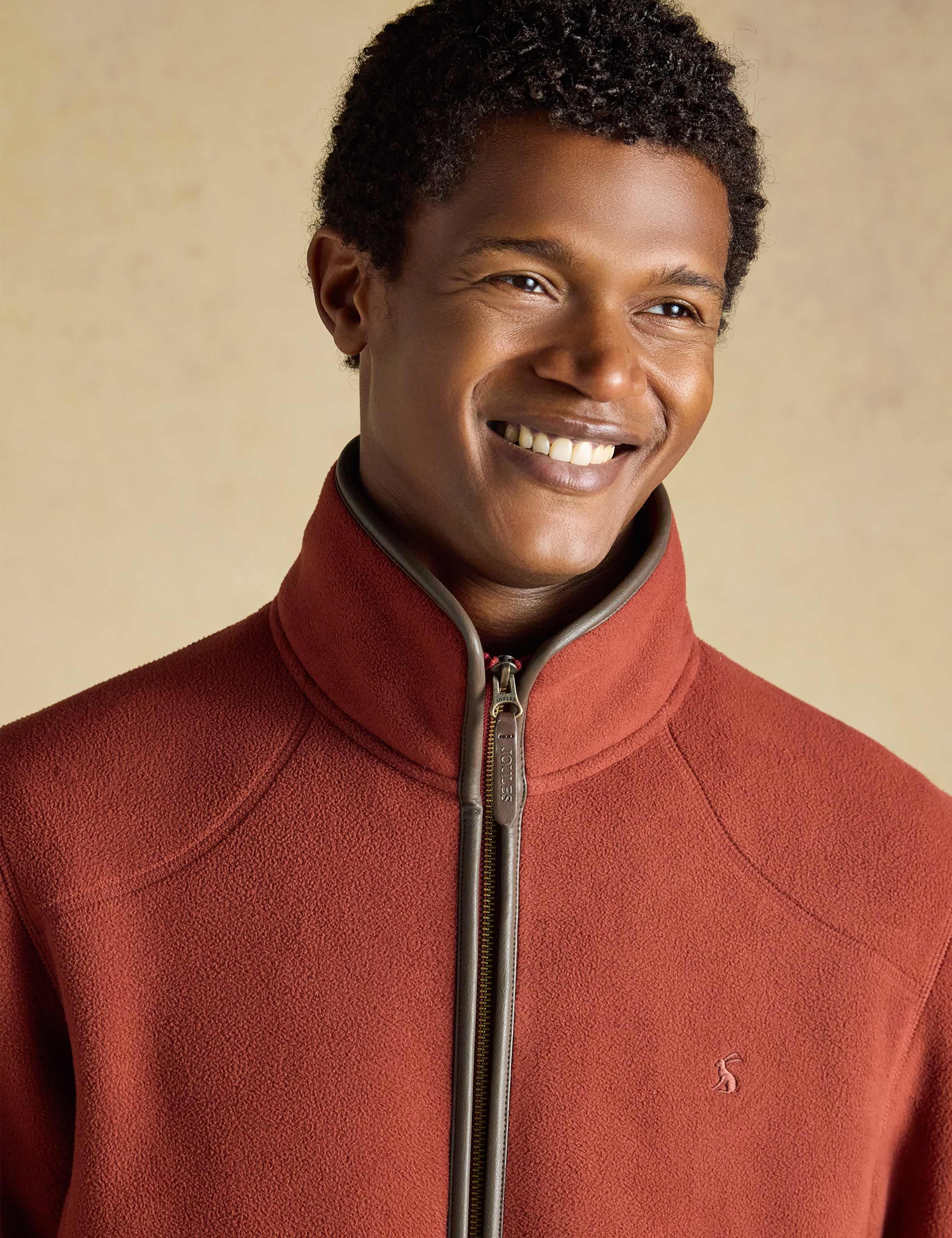 Fleece Funnel Neck Zip Up Jacket 6 of 9