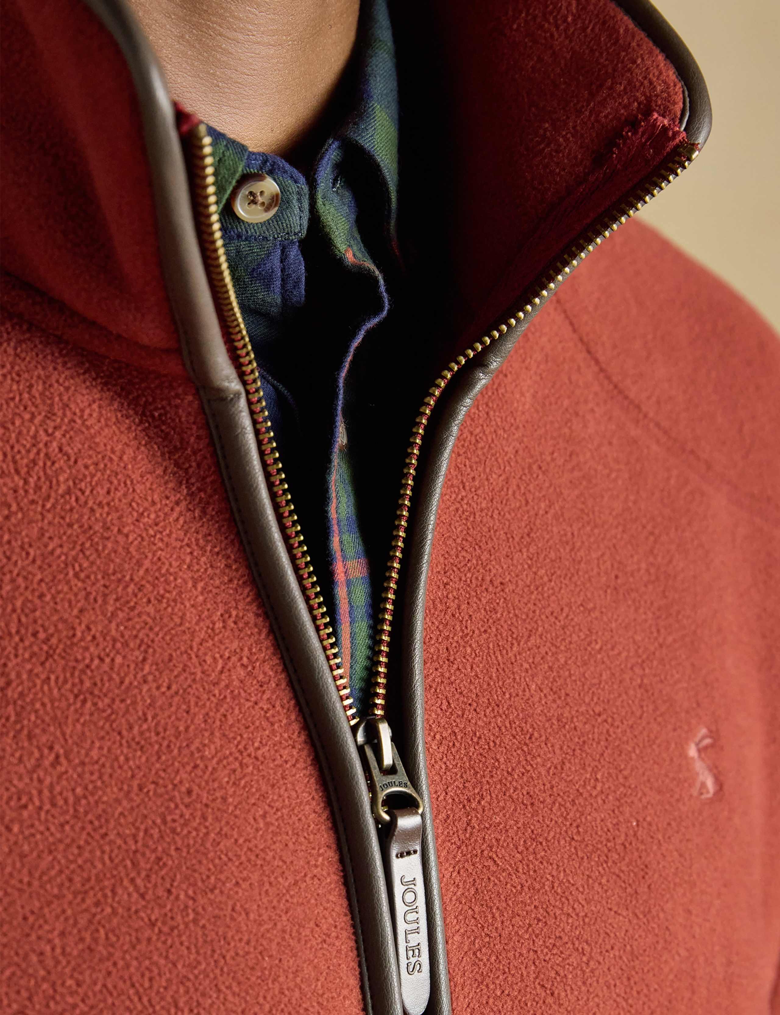 Fleece Funnel Neck Zip Up Jacket 7 of 9