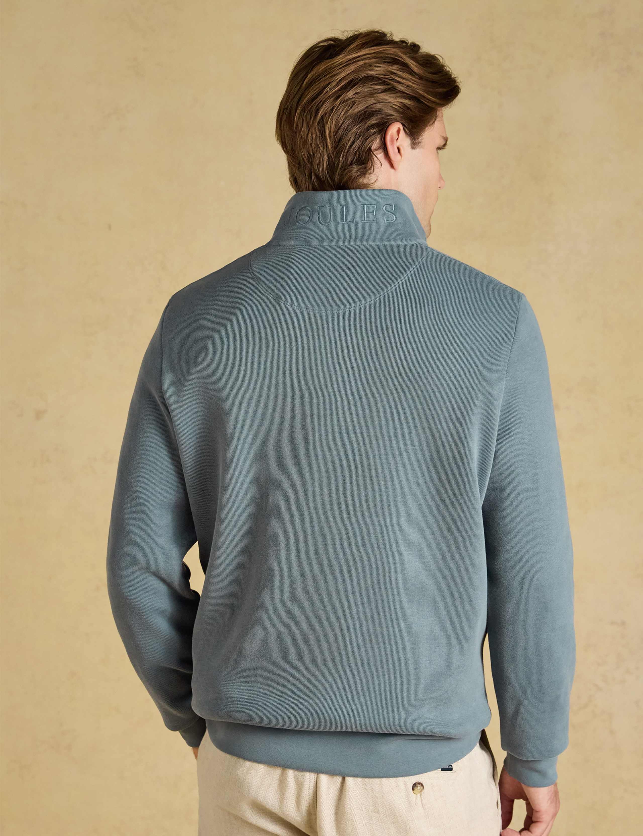 Pure Cotton Funnel Neck Half Zip Sweatshirt 3 of 6