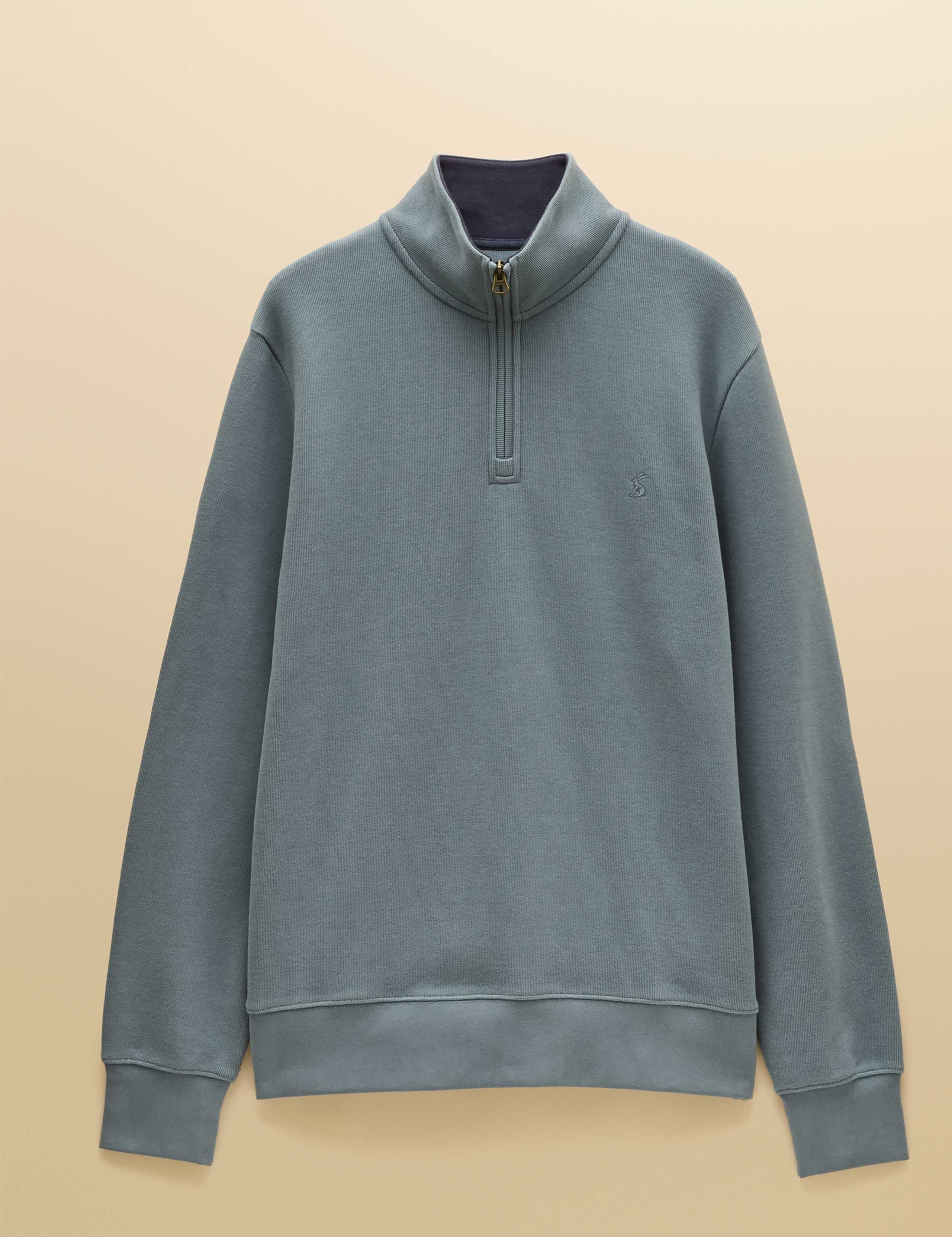 Pure Cotton Funnel Neck Half Zip Sweatshirt 6 of 6