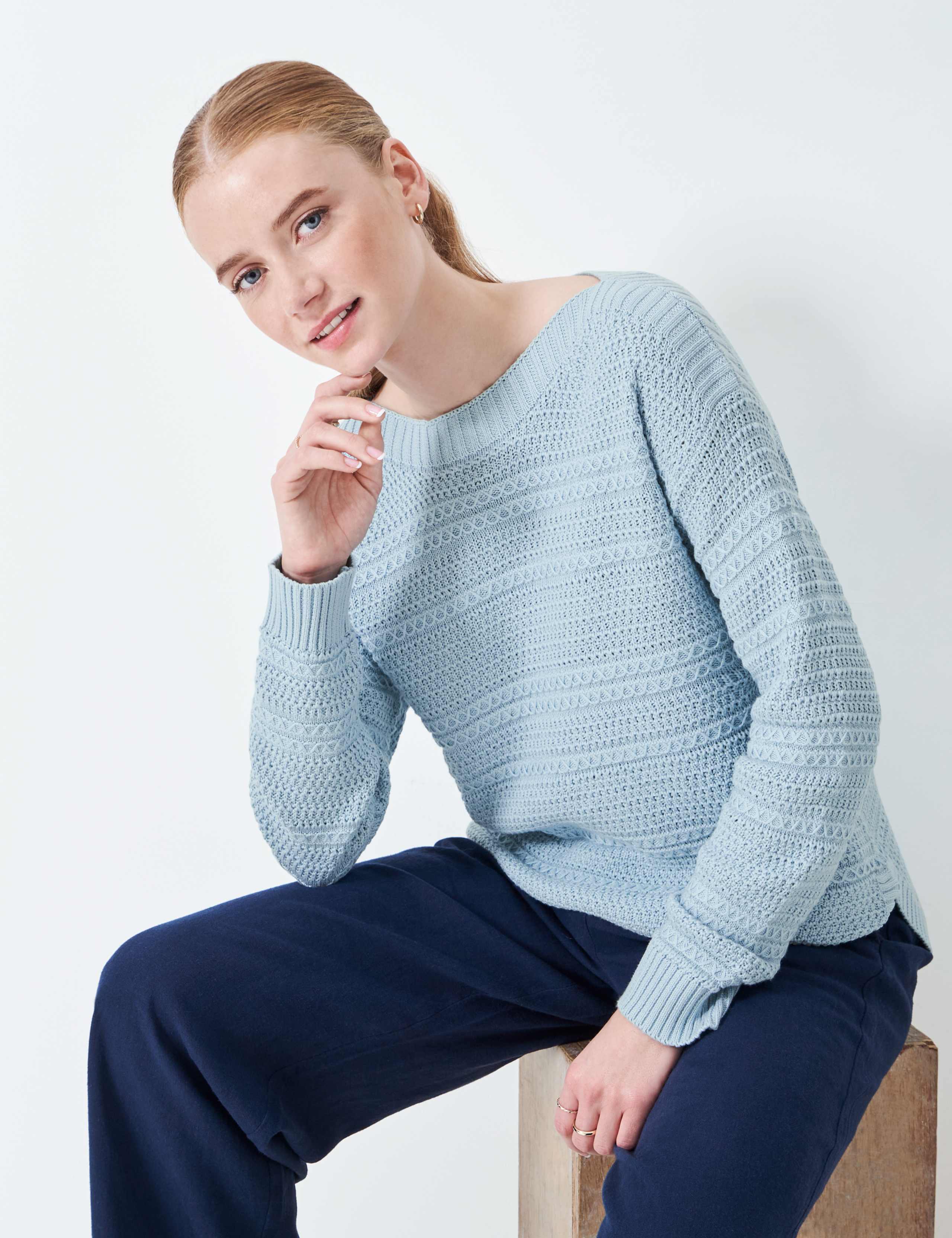 Cotton Blend Textured Jumper 1 of 5