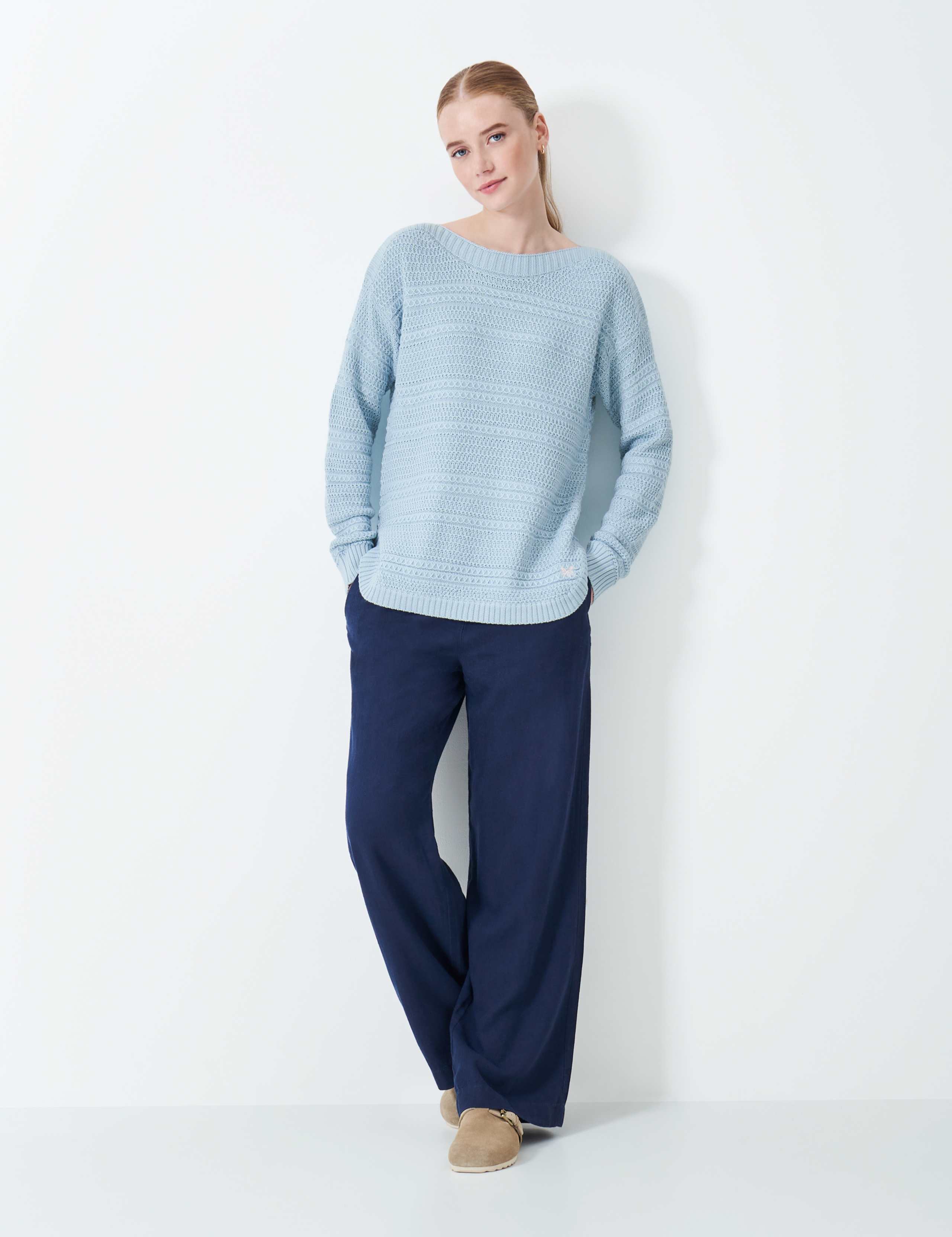 Cotton Blend Textured Jumper 3 of 5