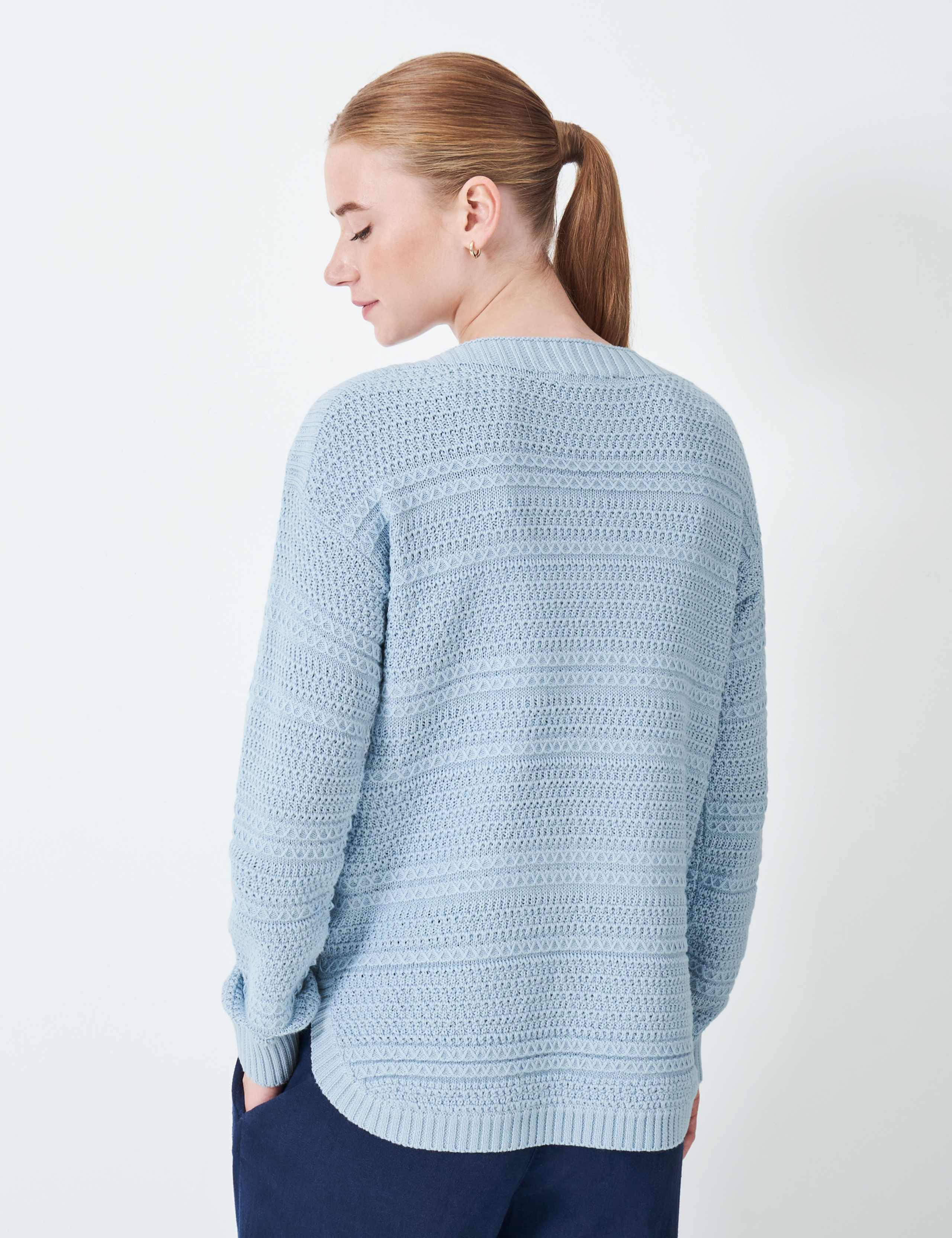 Cotton Blend Textured Jumper 4 of 5