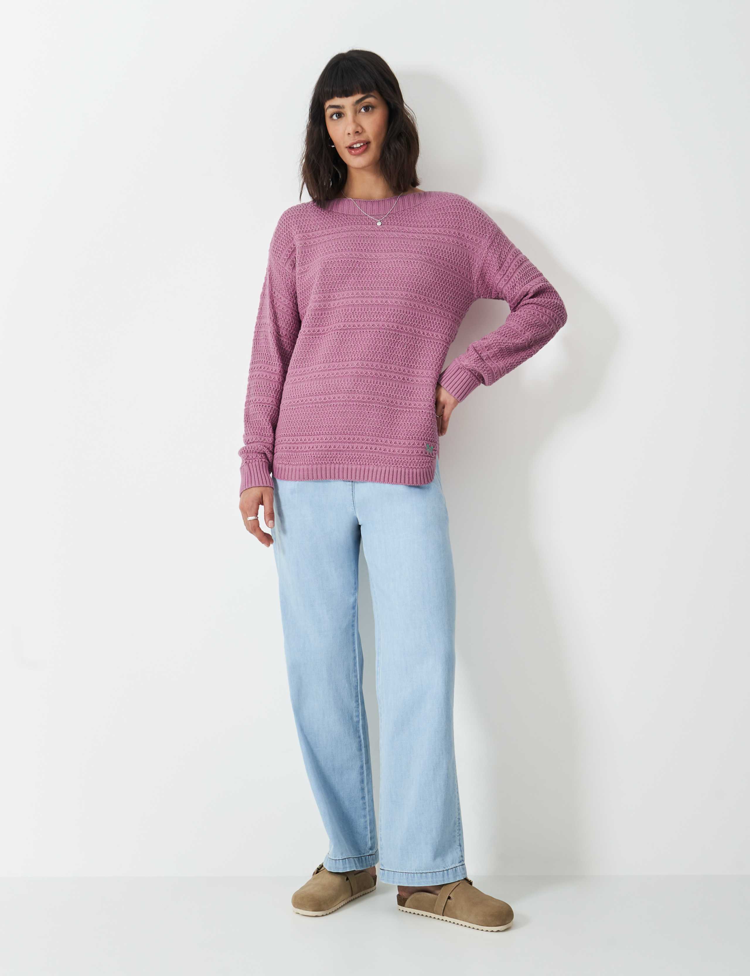 Cotton Blend Textured Jumper 3 of 5