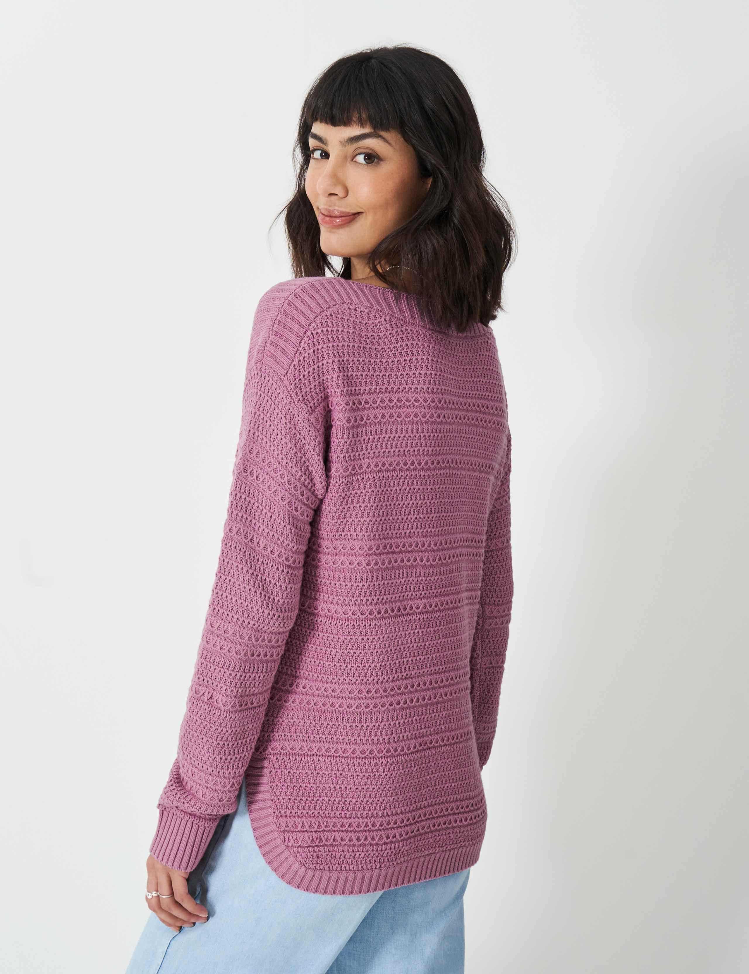 Cotton Blend Textured Jumper 4 of 5