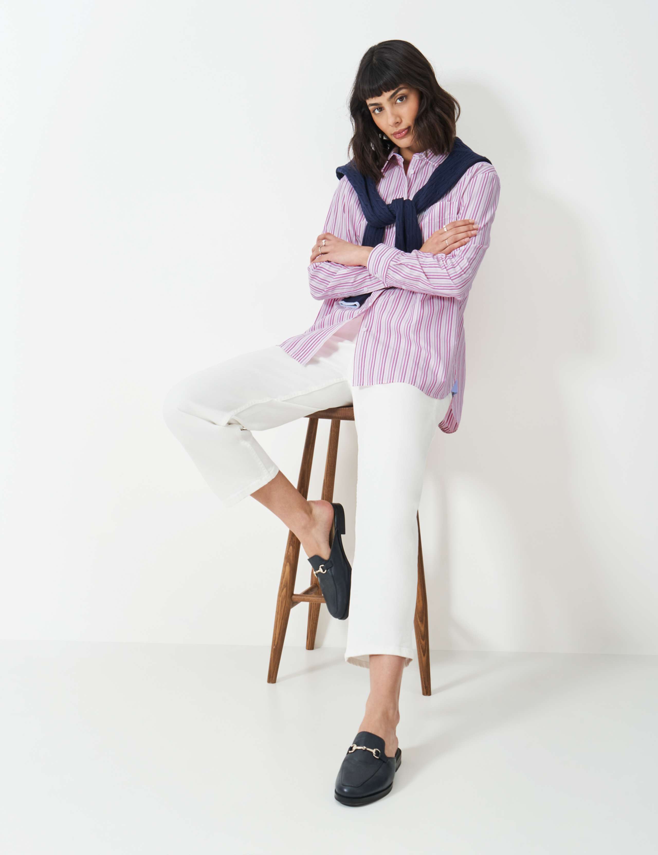 Pure Cotton Striped Collared Relaxed Shirt 3 of 5