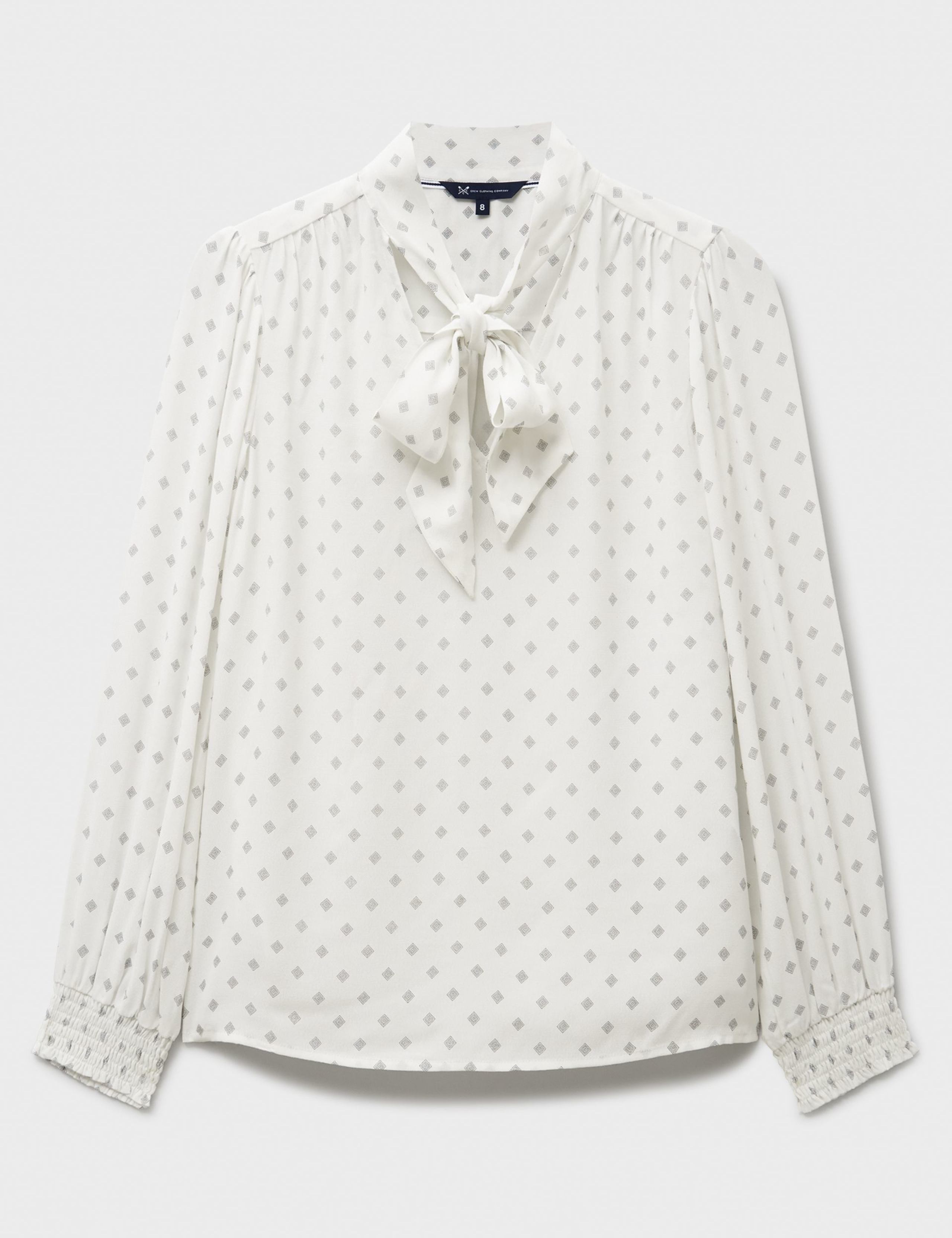 Polka Dot Tie Neck Blouse 2 of 5