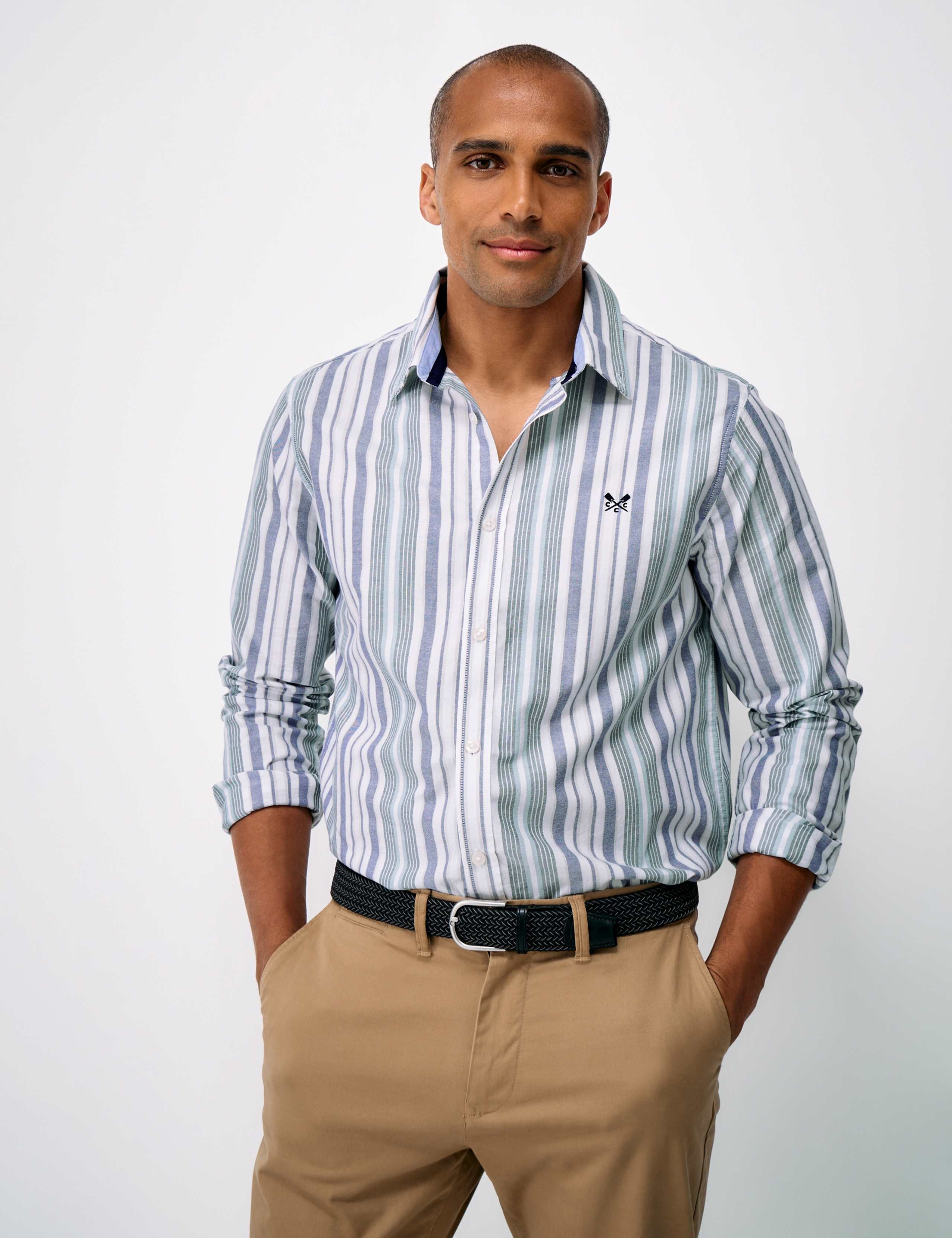Regular Fit Pure Cotton Striped Oxford Shirt 1 of 5