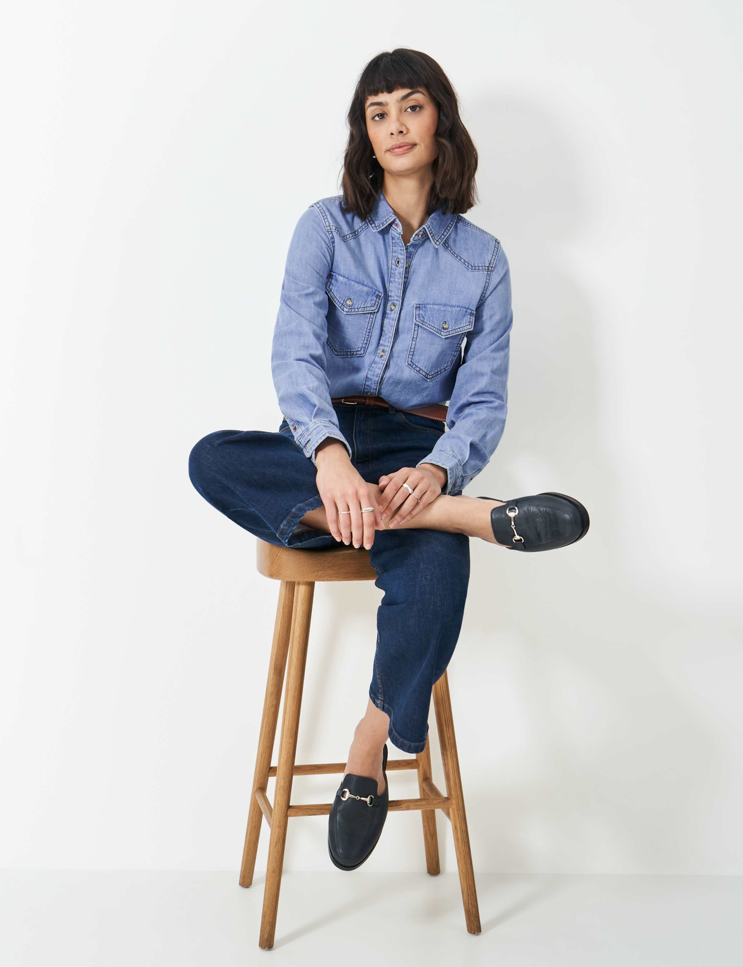 Denim Stitch Detail Shirt 3 of 5