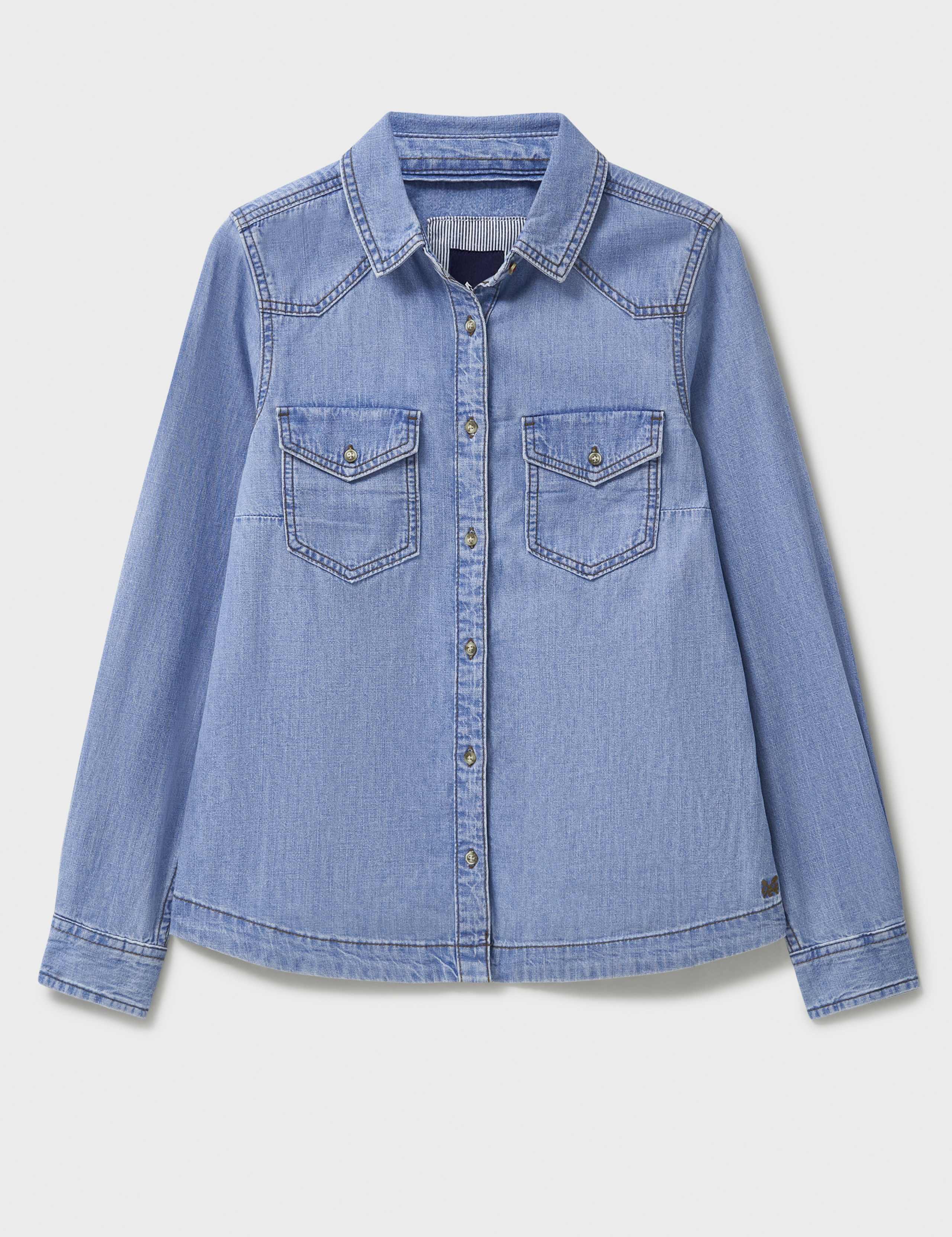 Denim Stitch Detail Shirt 2 of 5