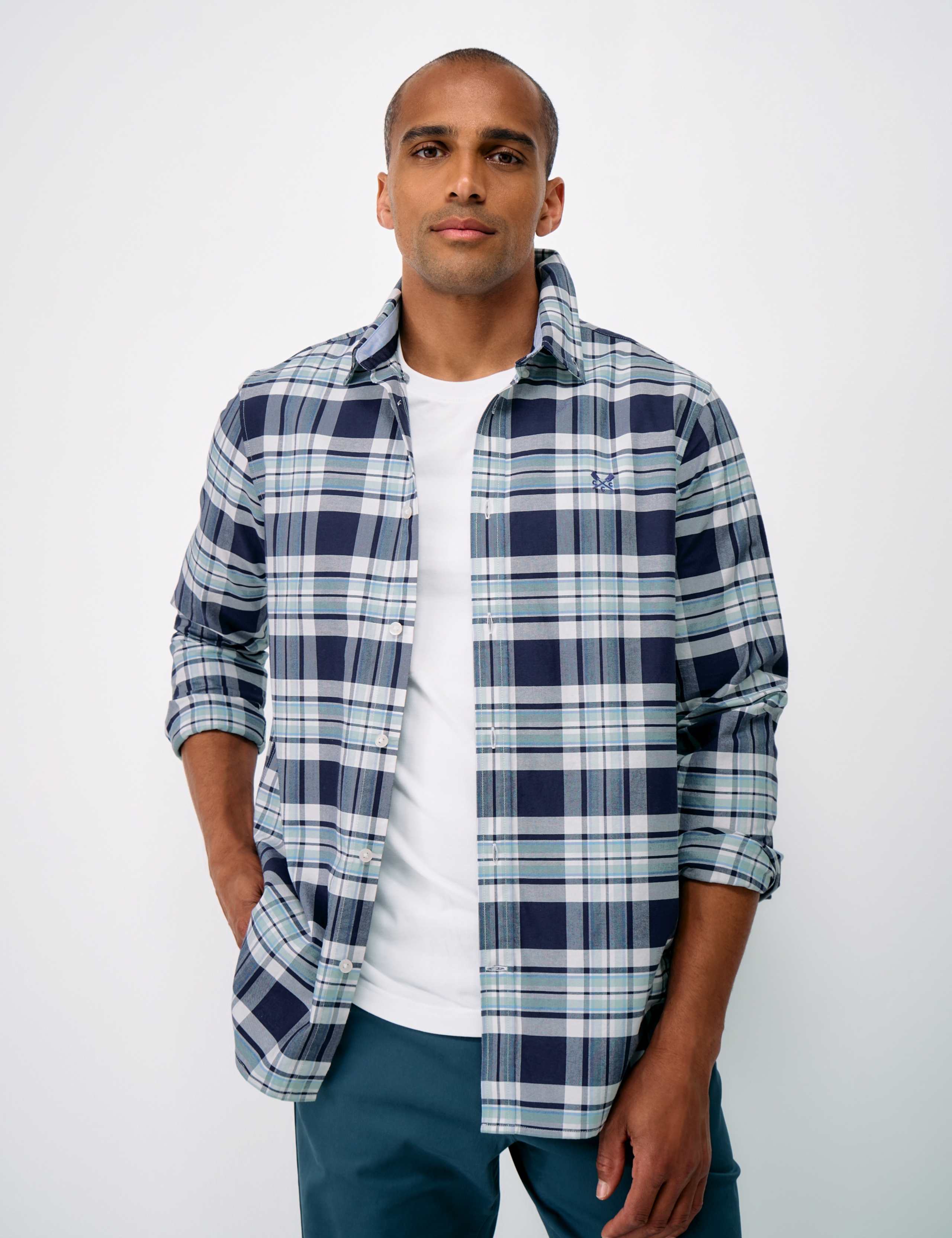 Regular Fit Pure Cotton Check Oxford Shirt 1 of 5