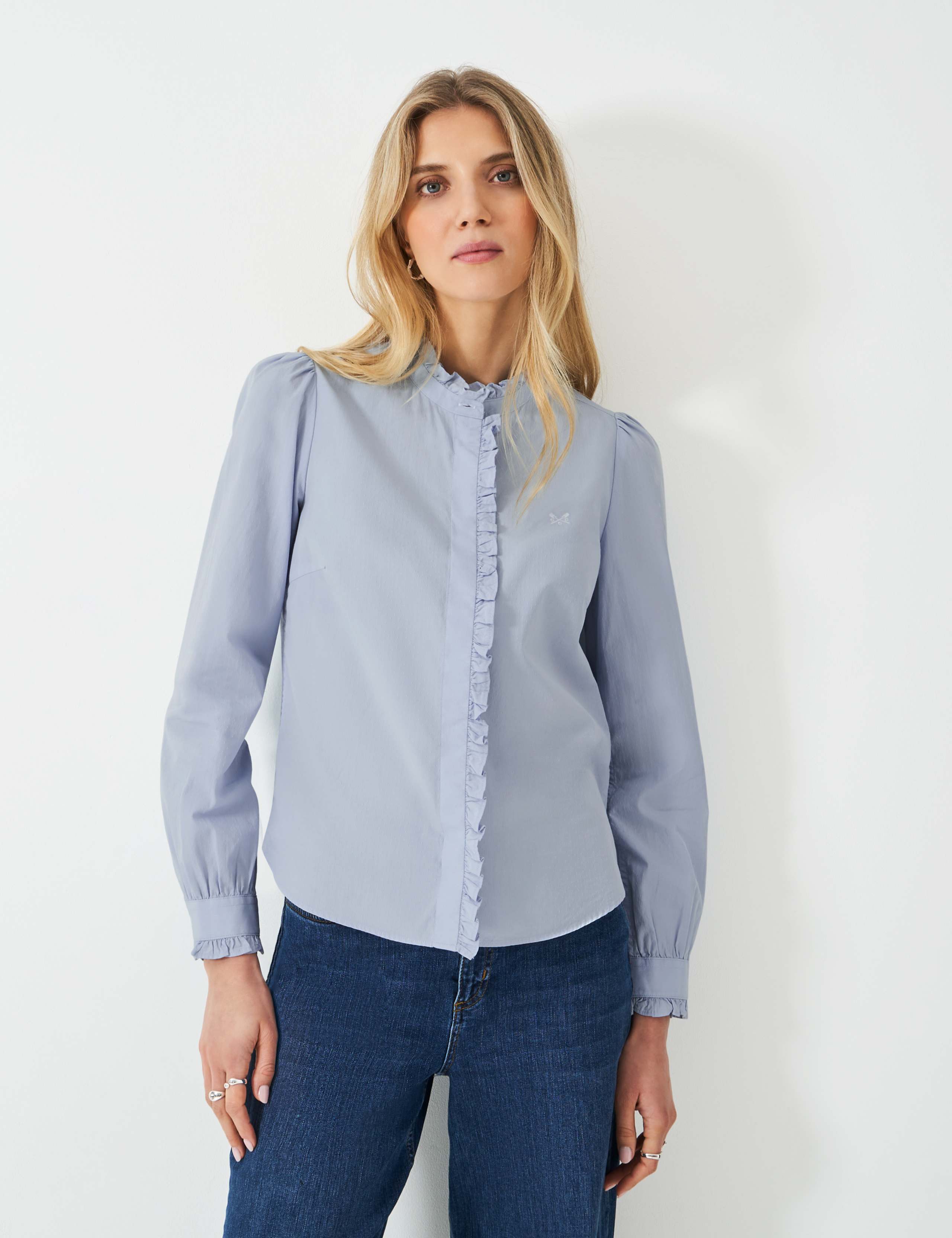 Pure Cotton Textured Ruffle Shirt 3 of 5