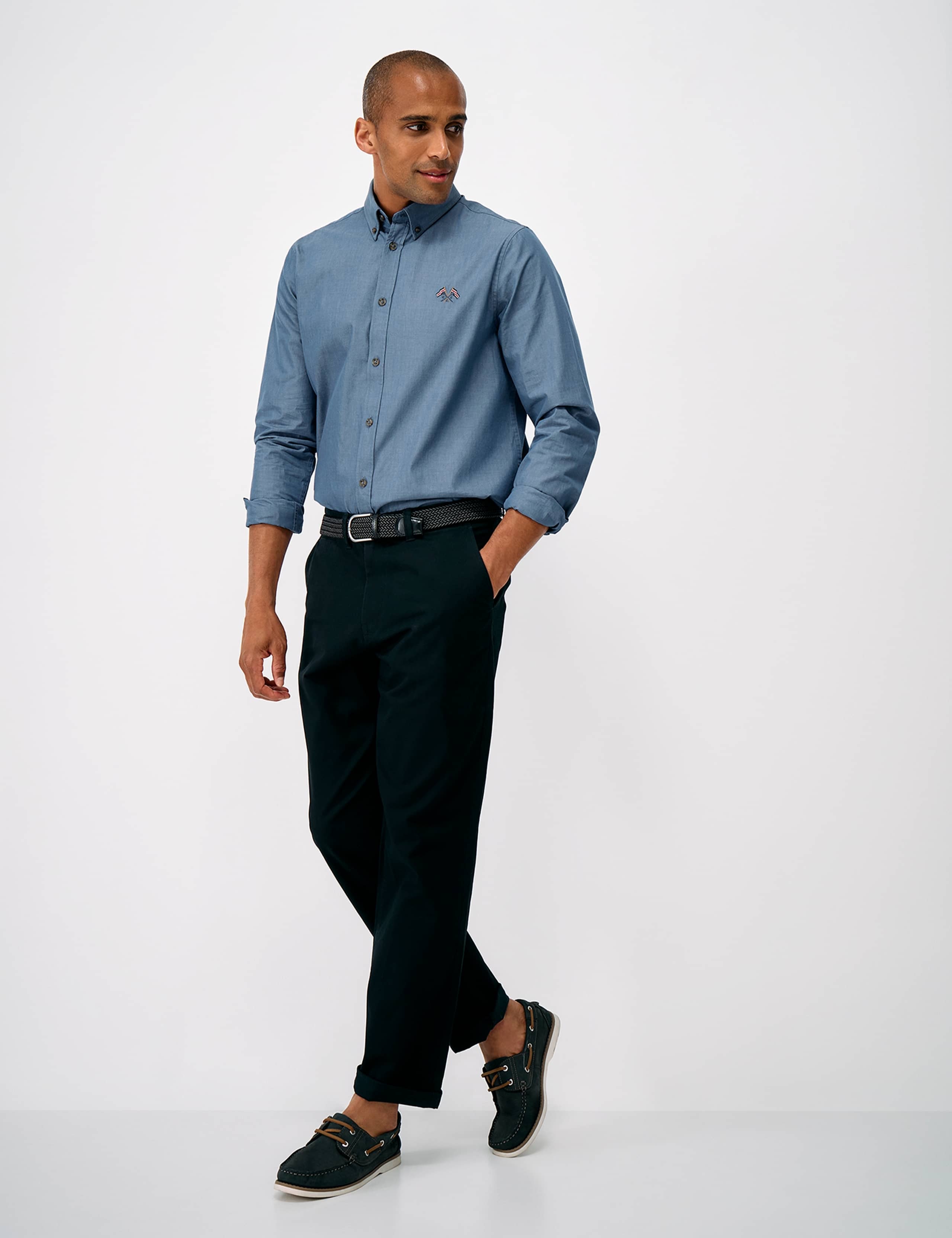 Regular Fit Button Down Collar Denim Shirt 3 of 5